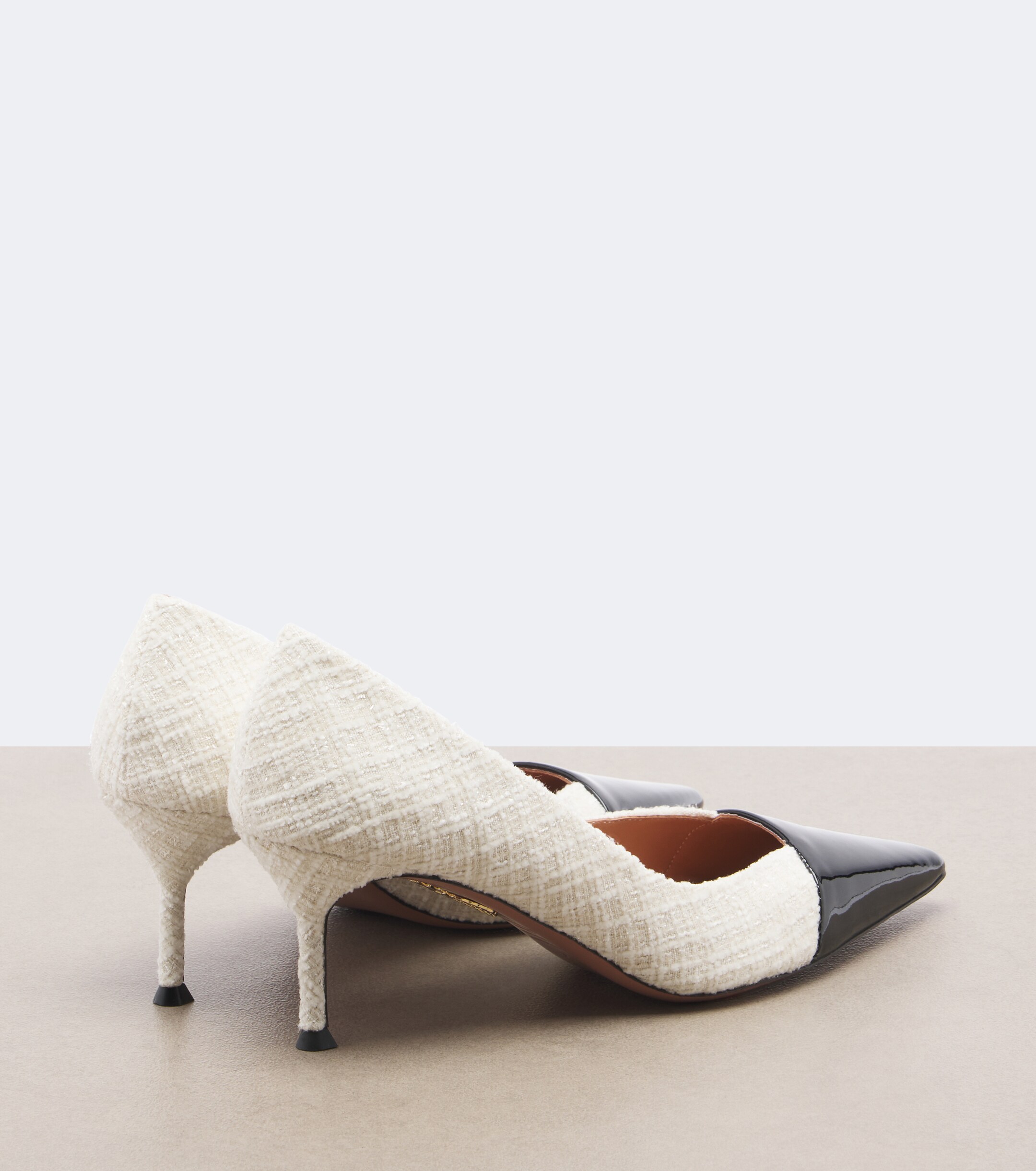 AQUAZZURA Aquazzura Orbit leather-trimmed tweed pumps