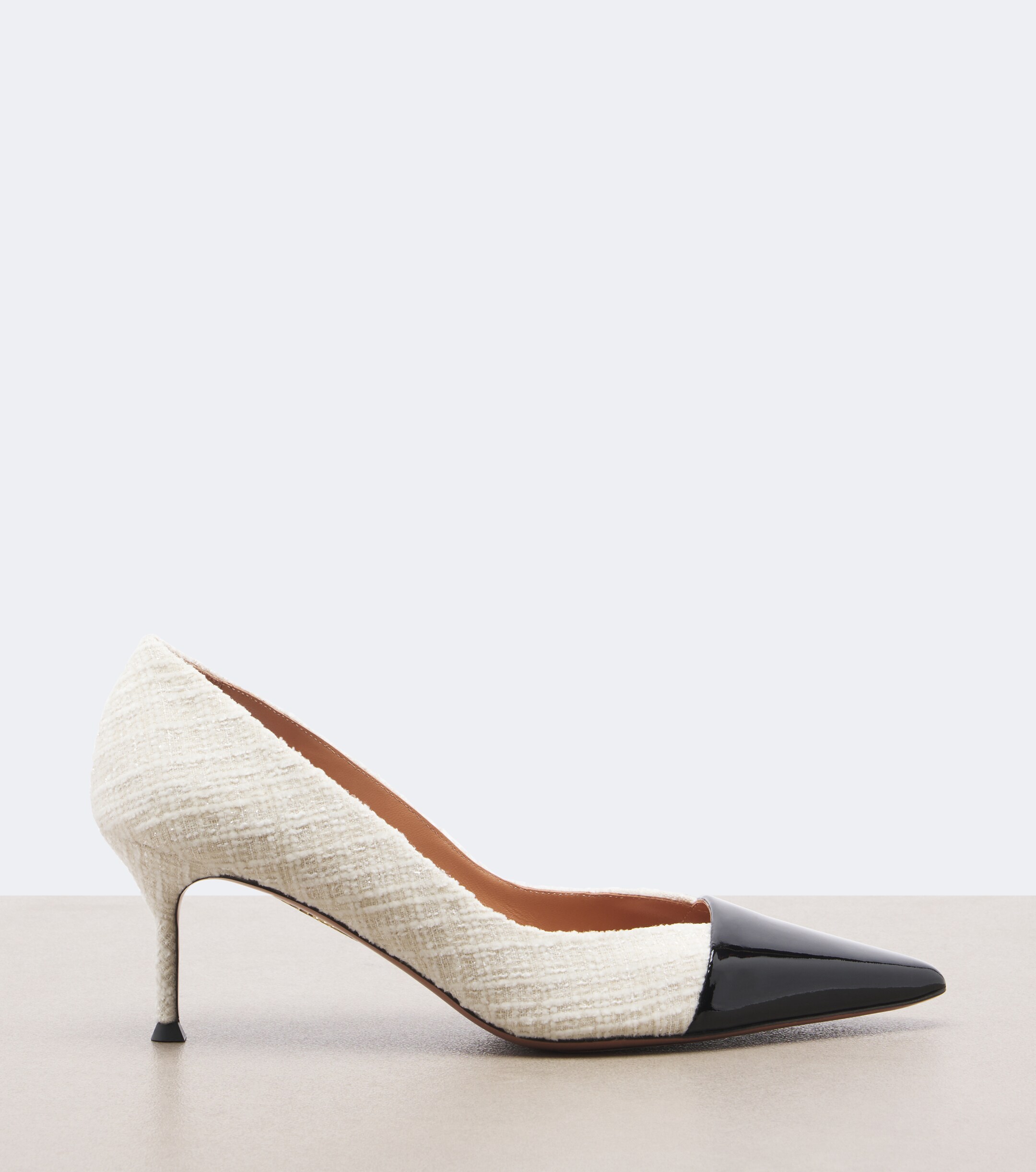 AQUAZZURA Aquazzura Orbit leather-trimmed tweed pumps