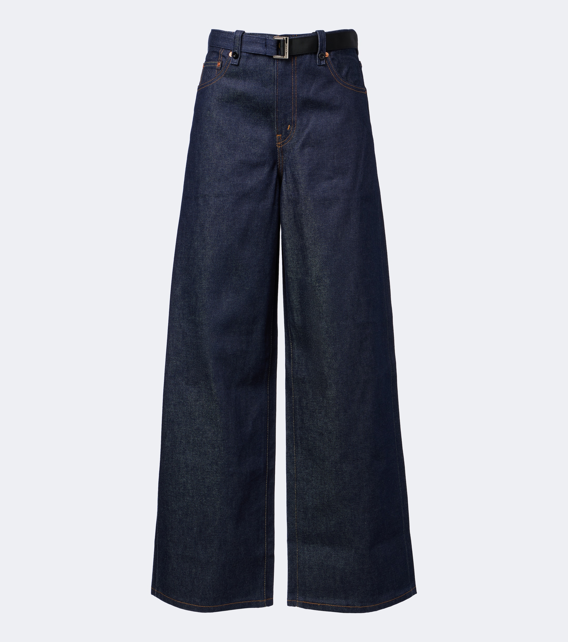 Sacai Sacai Belted wide-leg jeans