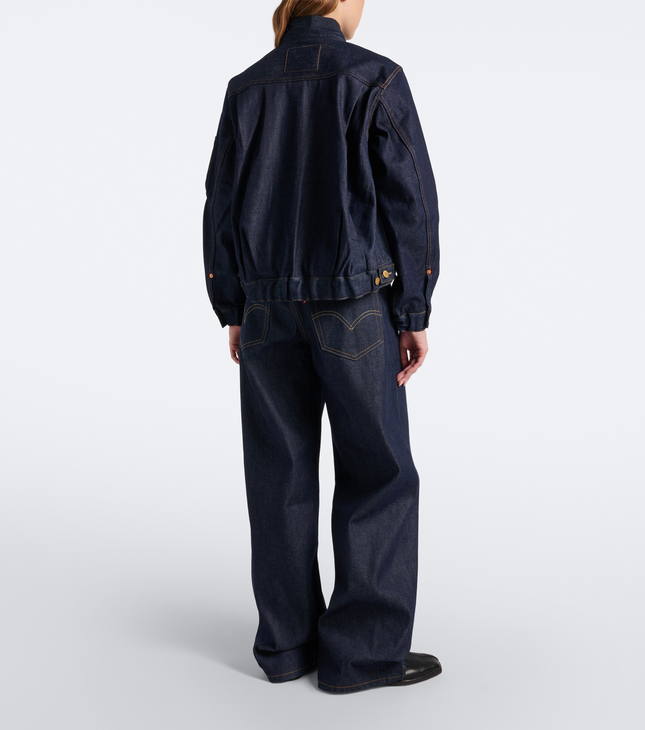 Sacai Sacai Belted wide-leg jeans