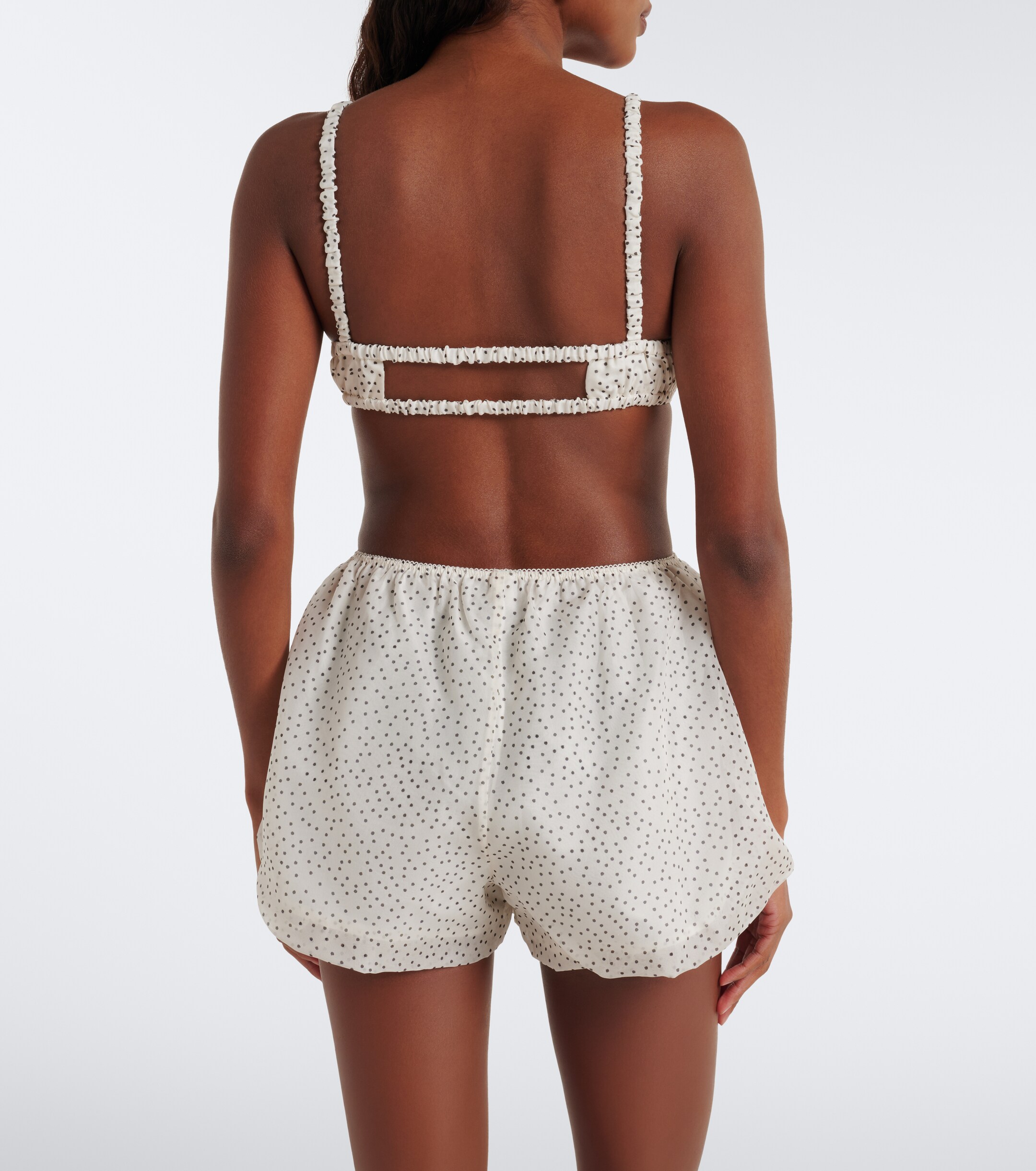 SIR. SIR Polka-dot silk organza bra top