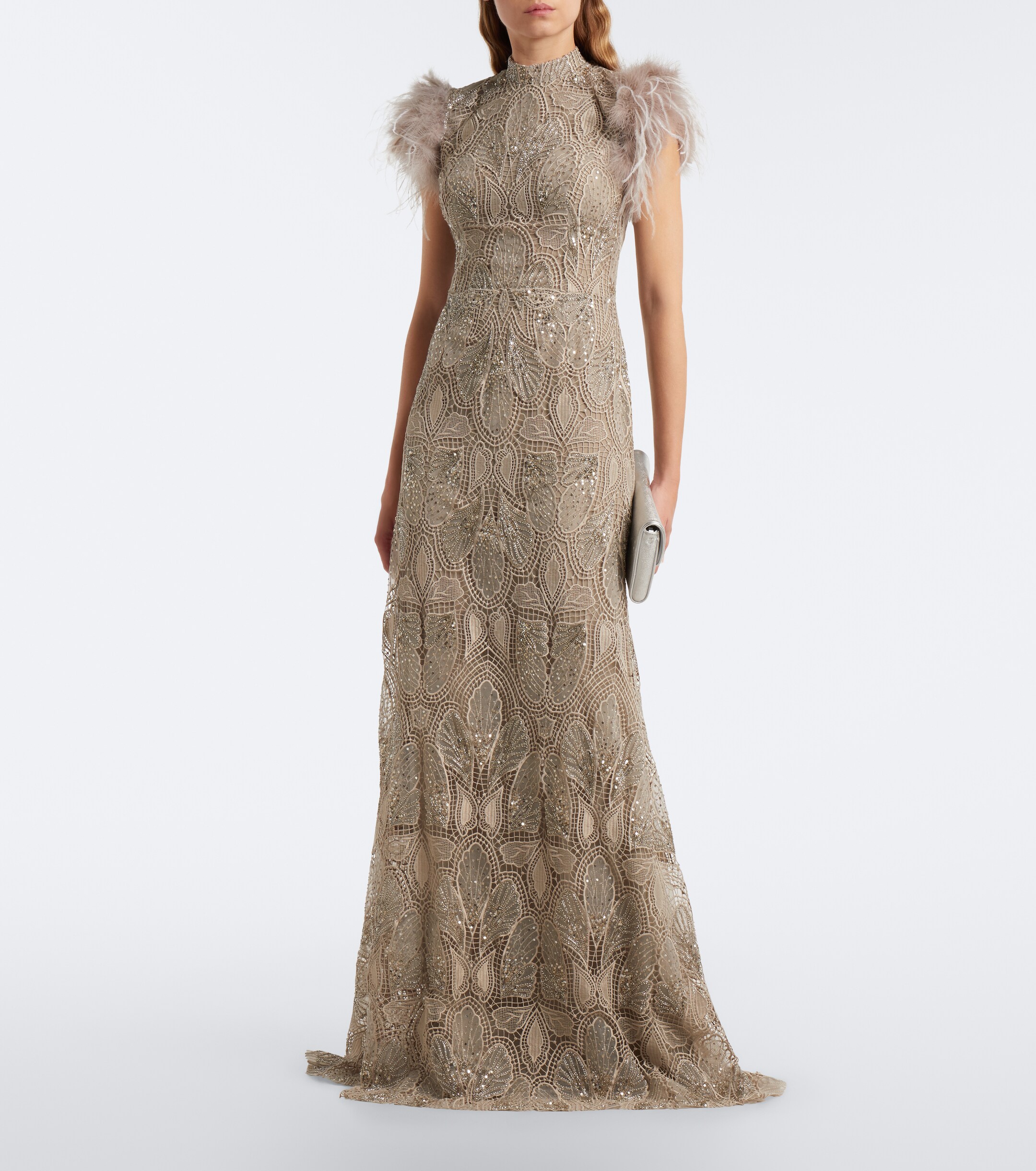 GEORGES HOBEIKA Georges Hobeika Embellished guipure lace gown