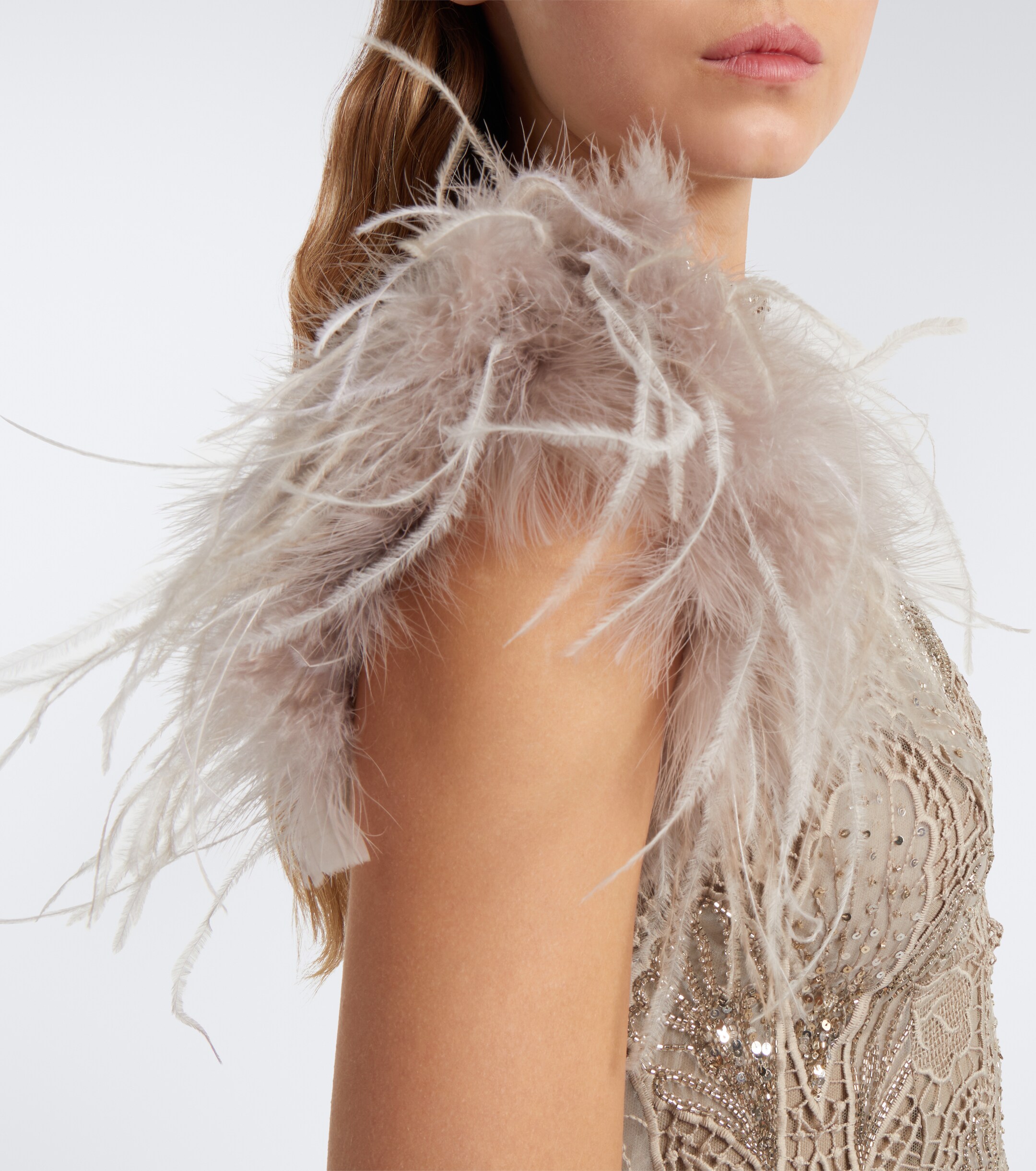 GEORGES HOBEIKA Georges Hobeika Embellished guipure lace gown