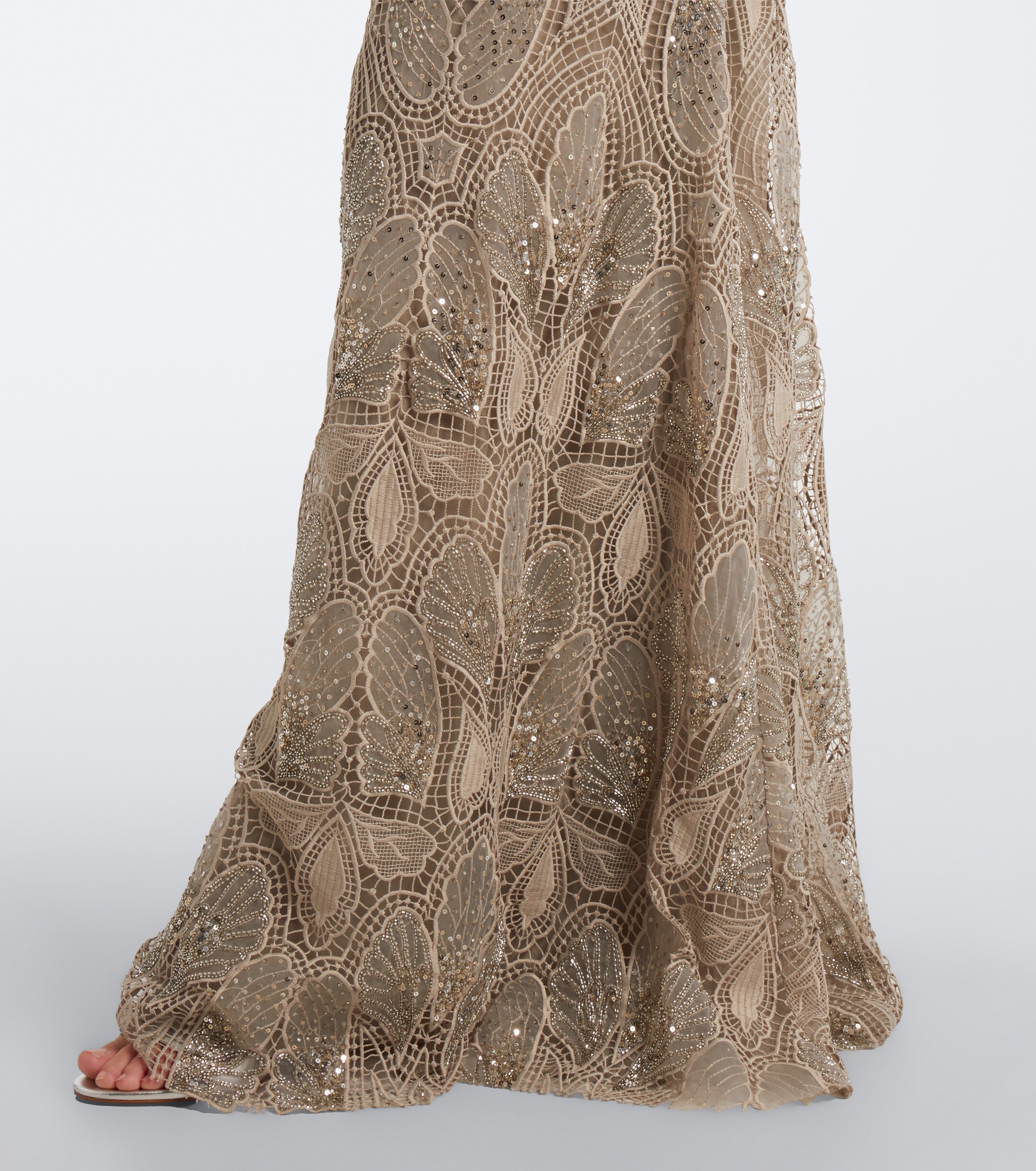 GEORGES HOBEIKA Georges Hobeika Embellished guipure lace gown