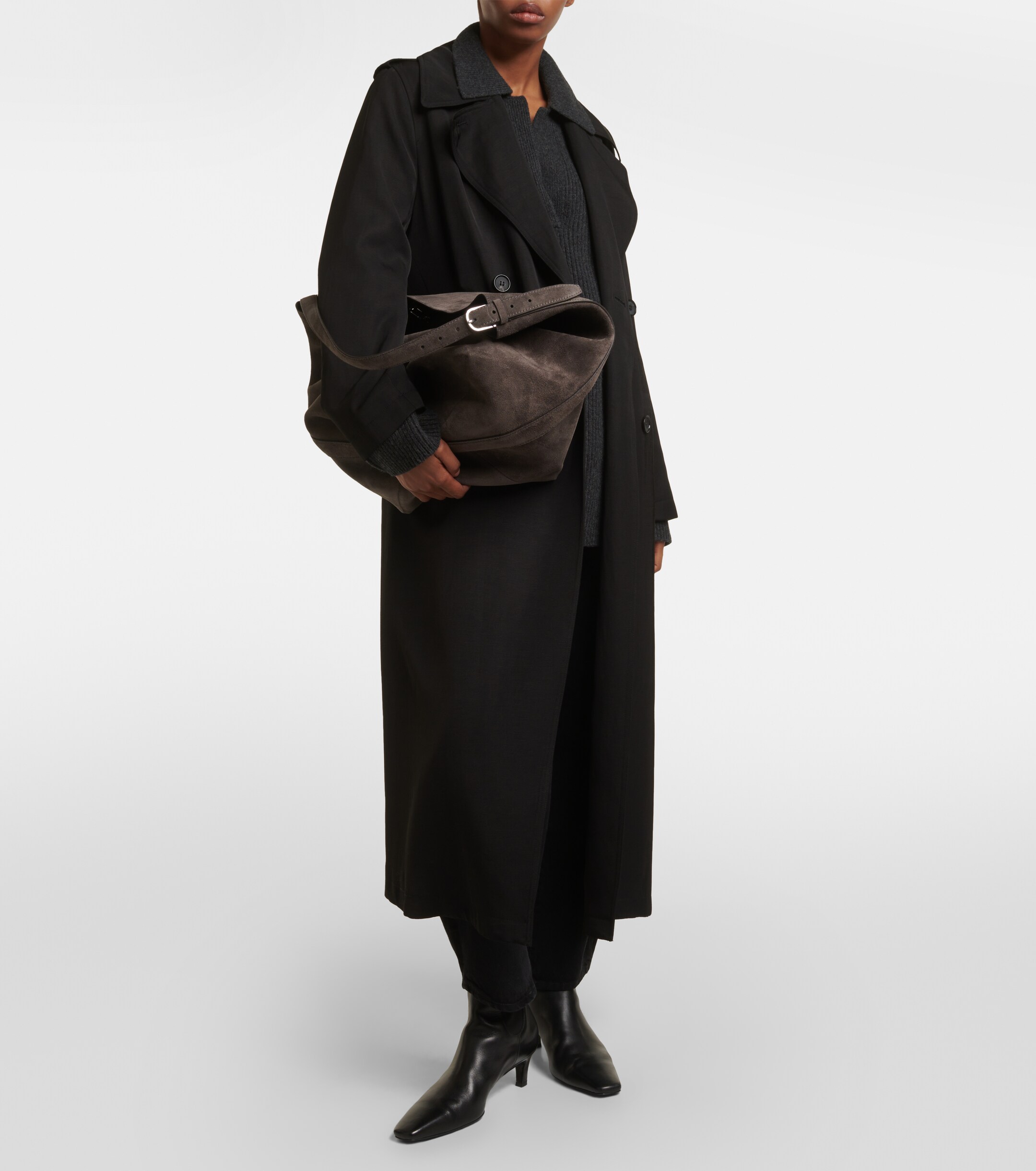 TOTEME Belted suede tote bag