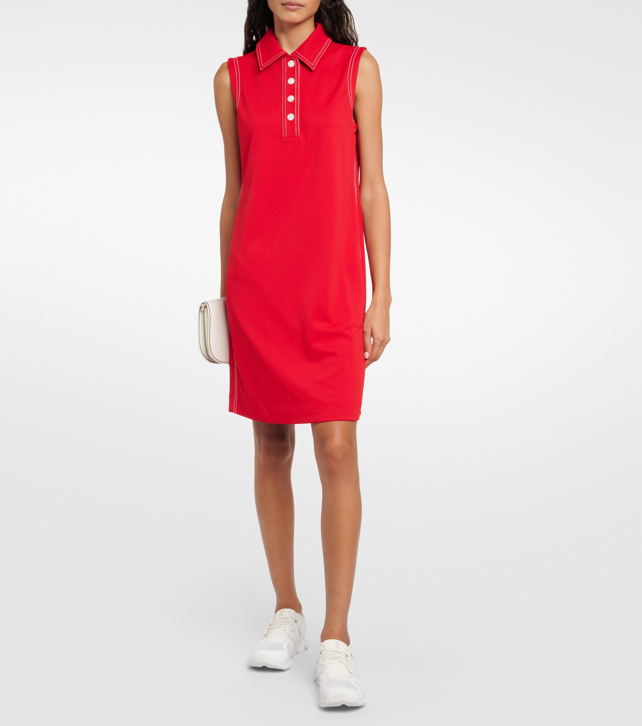 TORY SPORT Tory Sport Contrast Stitch Polo minidress