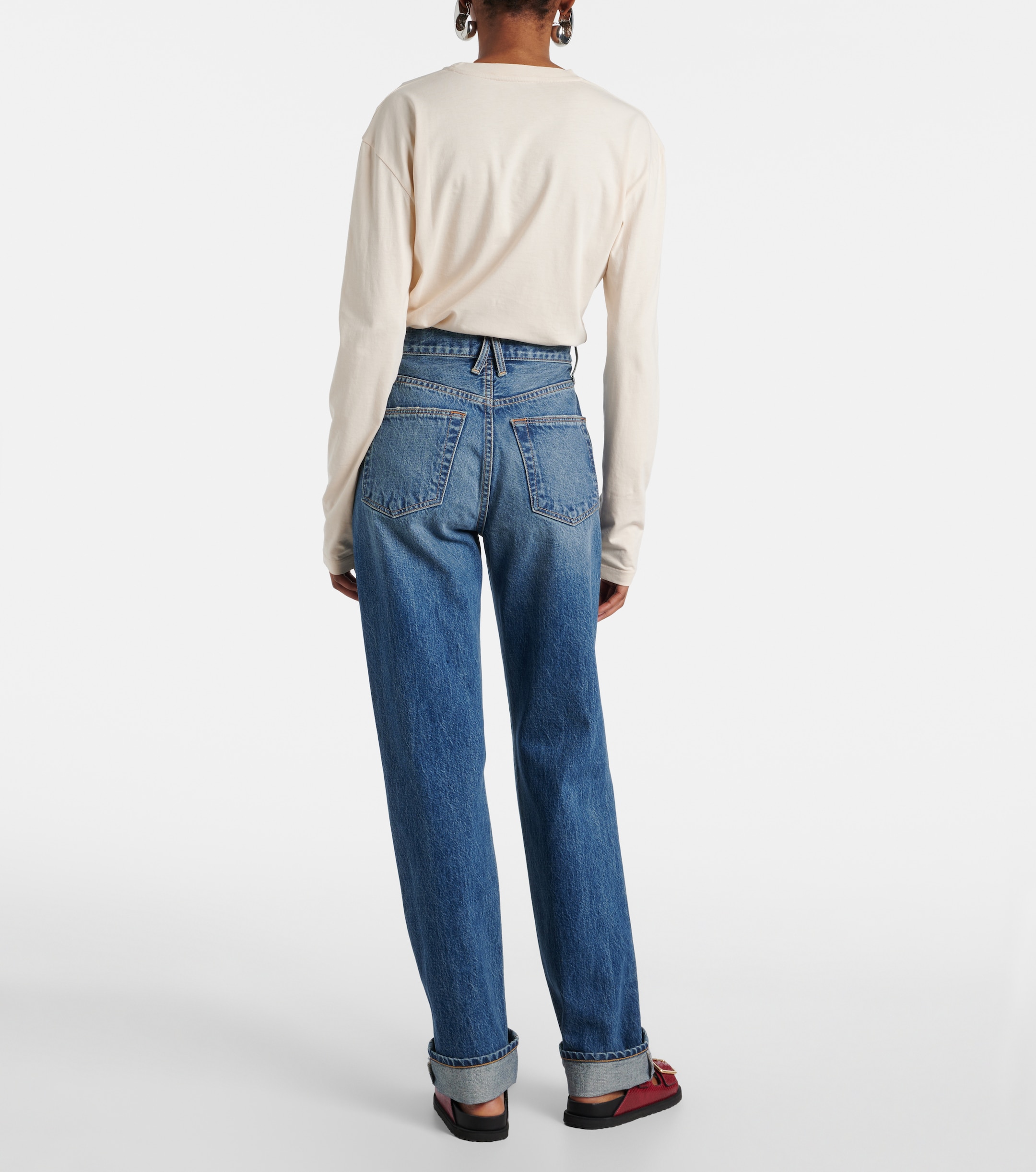 SLVRLAKE London Turn Up high-rise straight jeans thumbnail