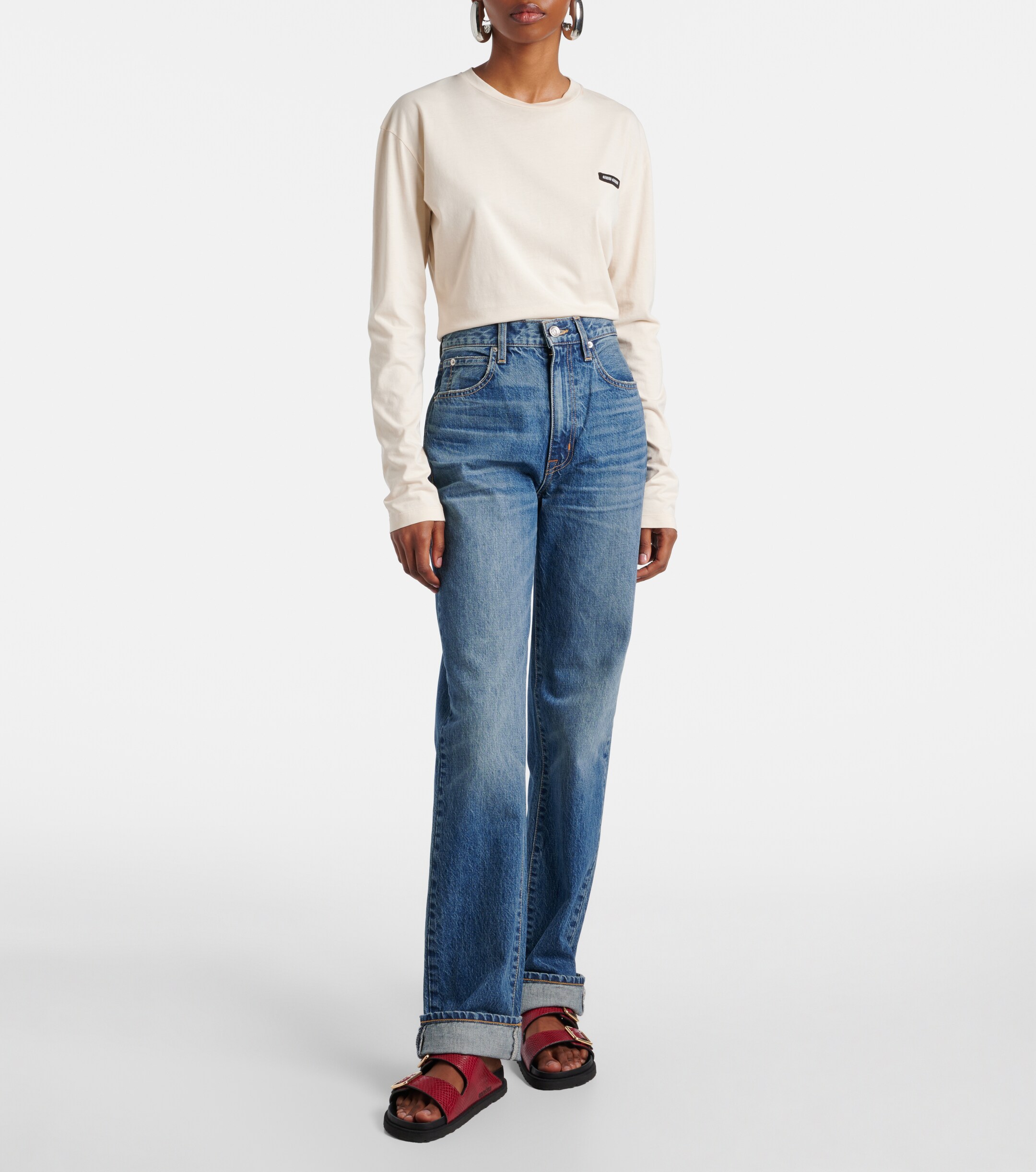 SLVRLAKE London Turn Up high-rise straight jeans thumbnail