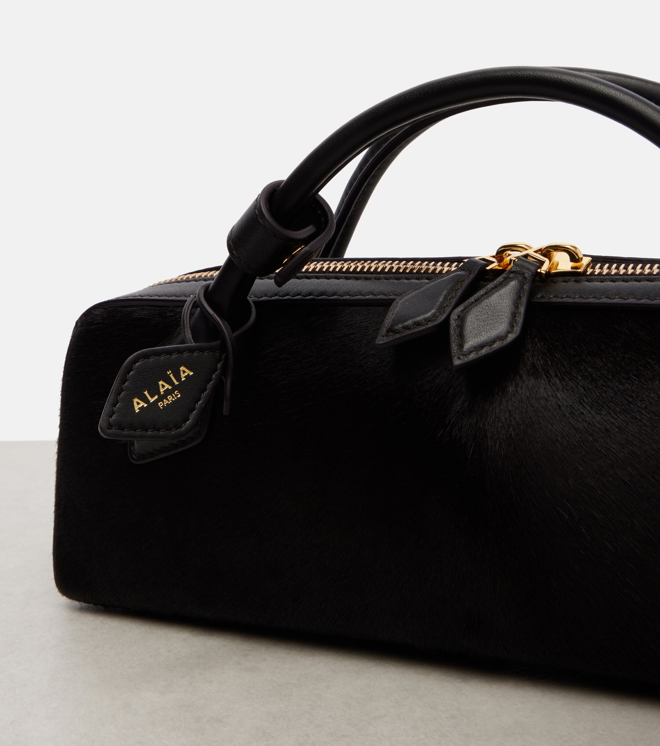 Alaïa Le Teckel Small calf hair clutch
