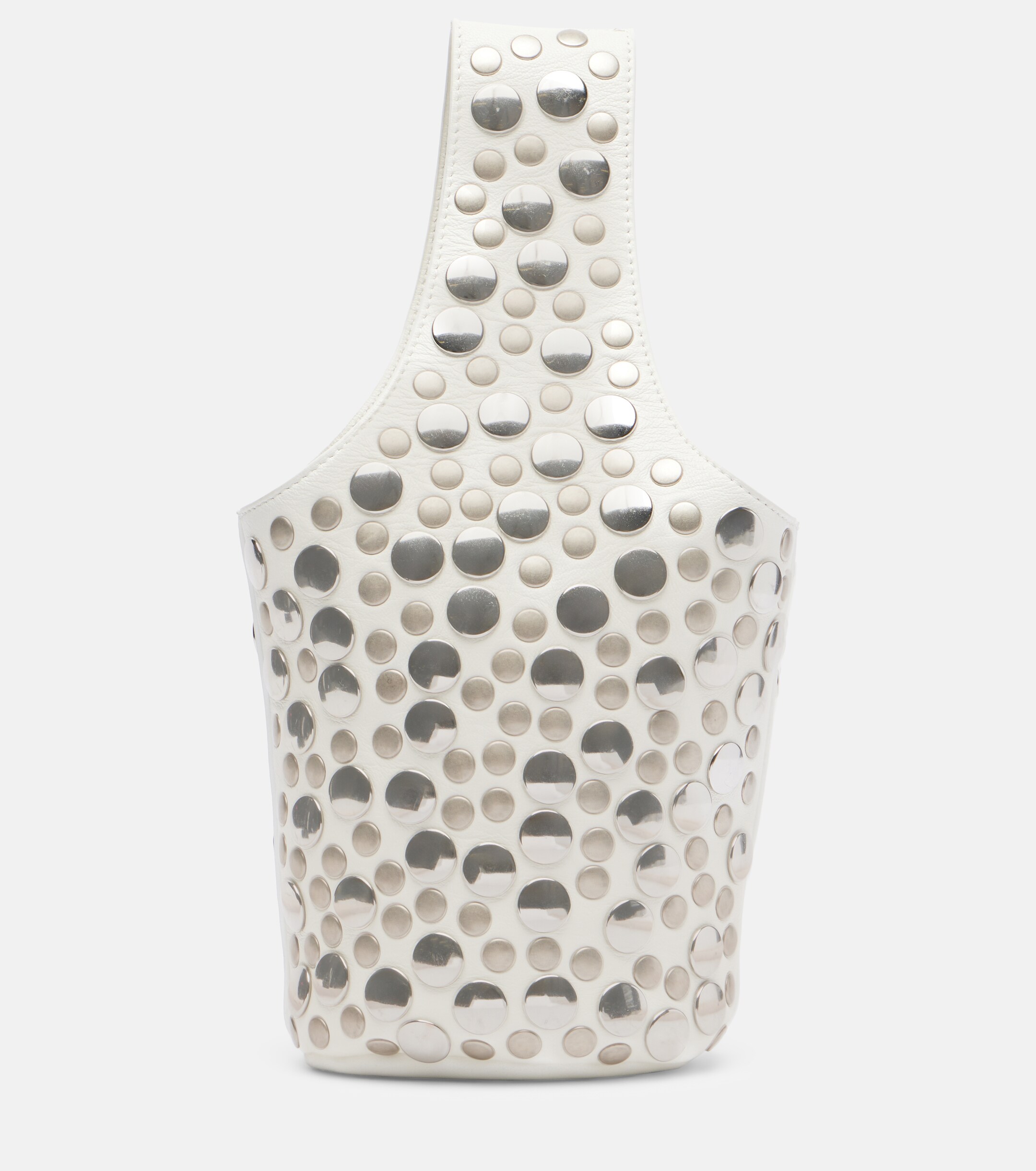 KHAITE Livia Small studded leather bucket bag