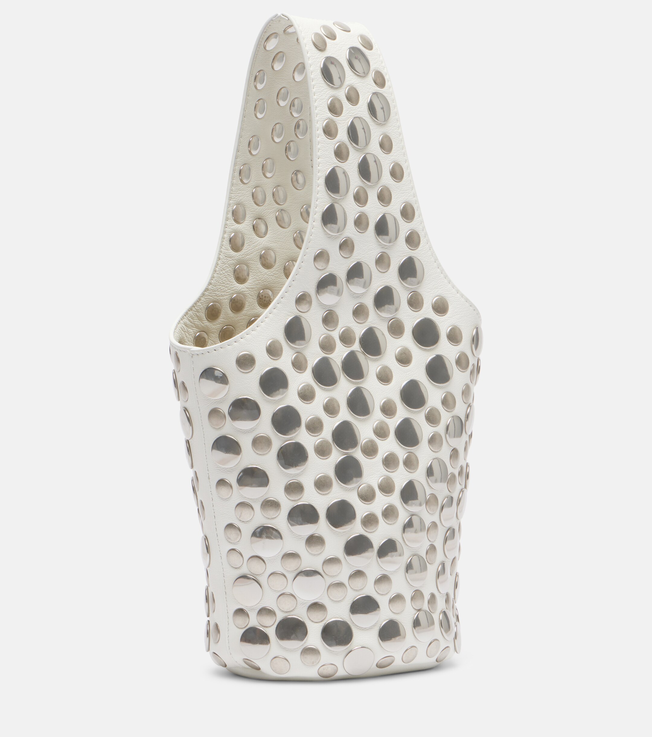 KHAITE Livia Small studded leather bucket bag