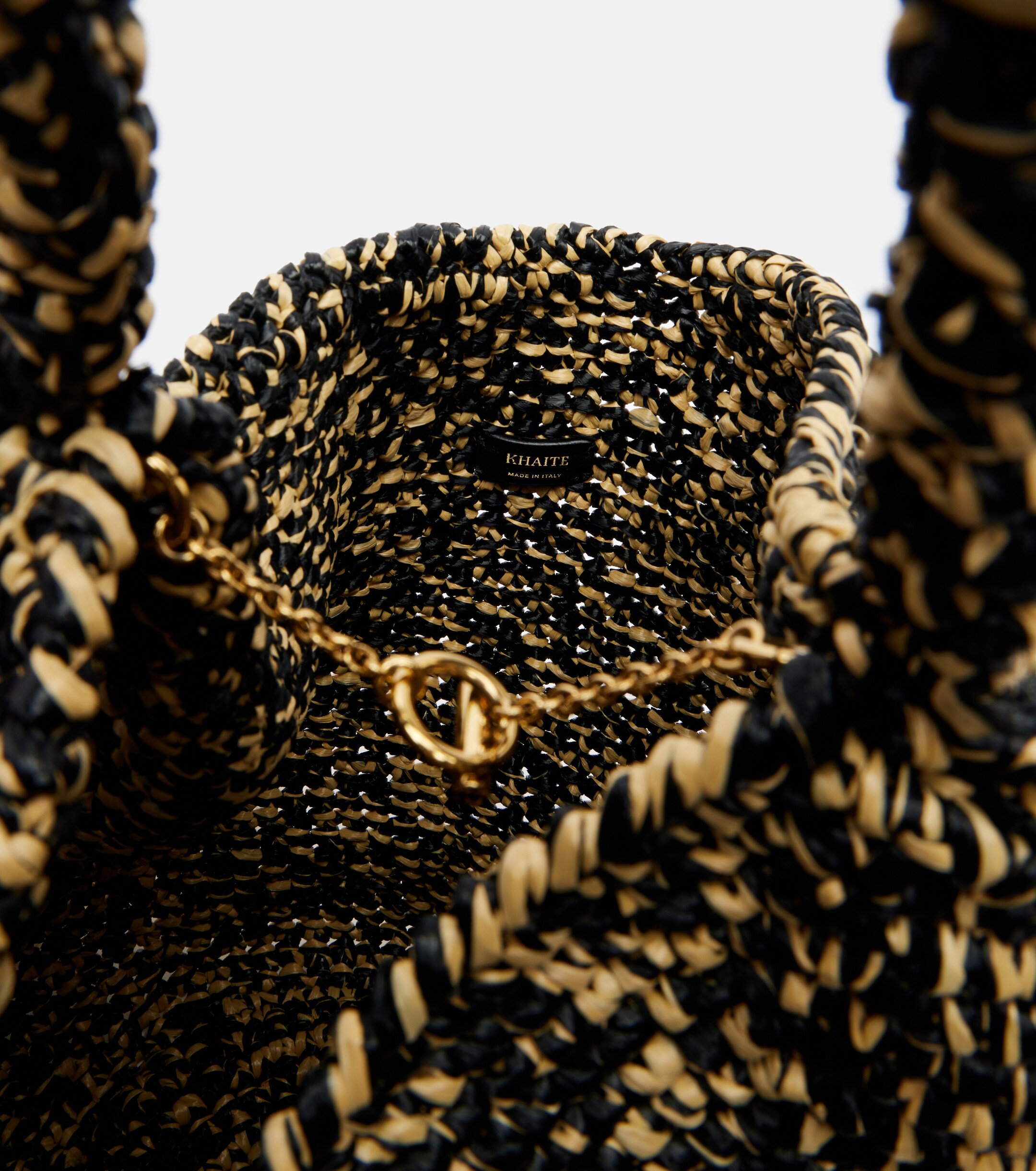 KHAITE Lotus Medium raffia tote bag
