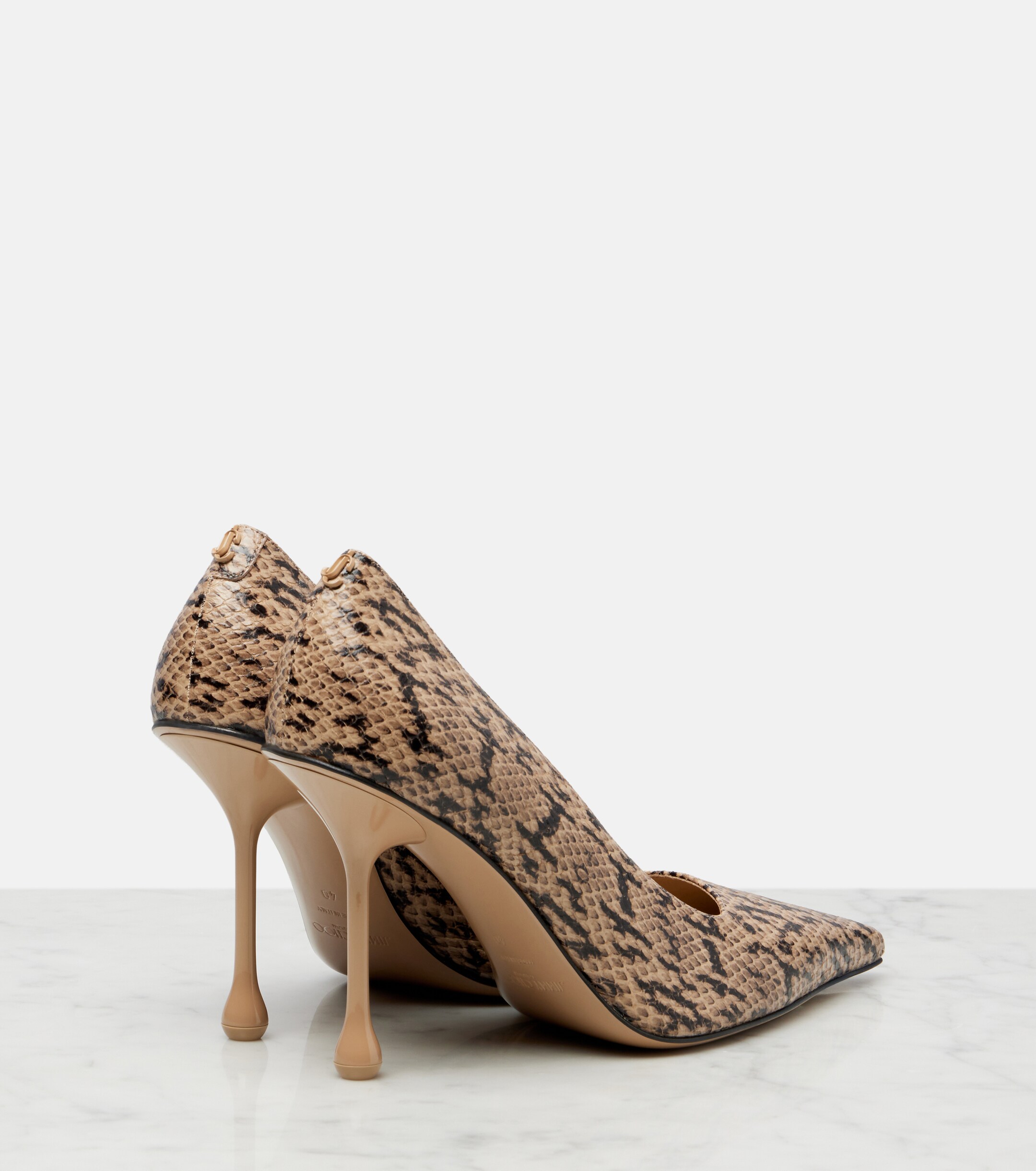 JIMMY CHOO Jimmy Choo Ixia snake-effect leather pumps