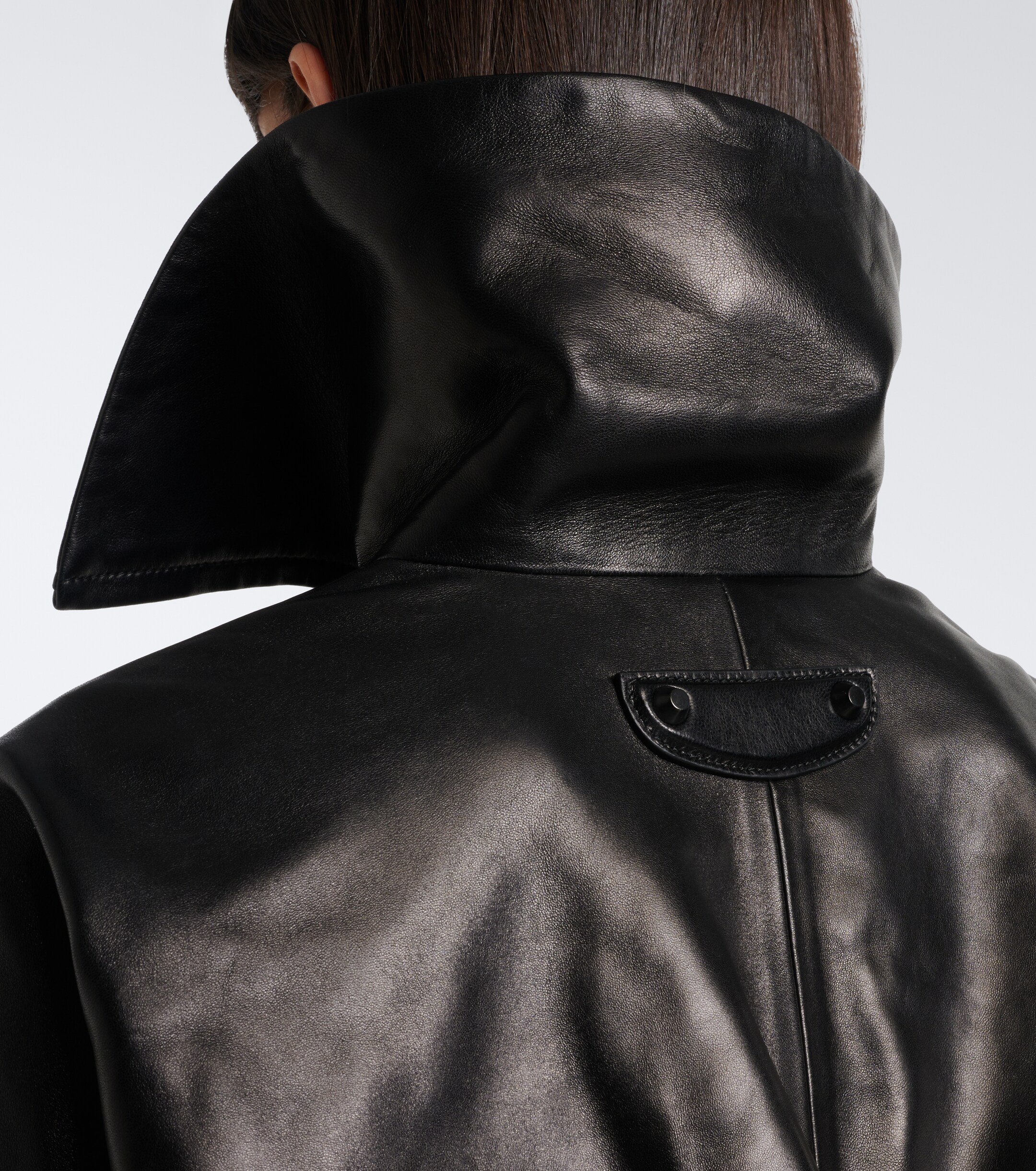 Balenciaga Balenciaga Belted cropped leather jacket