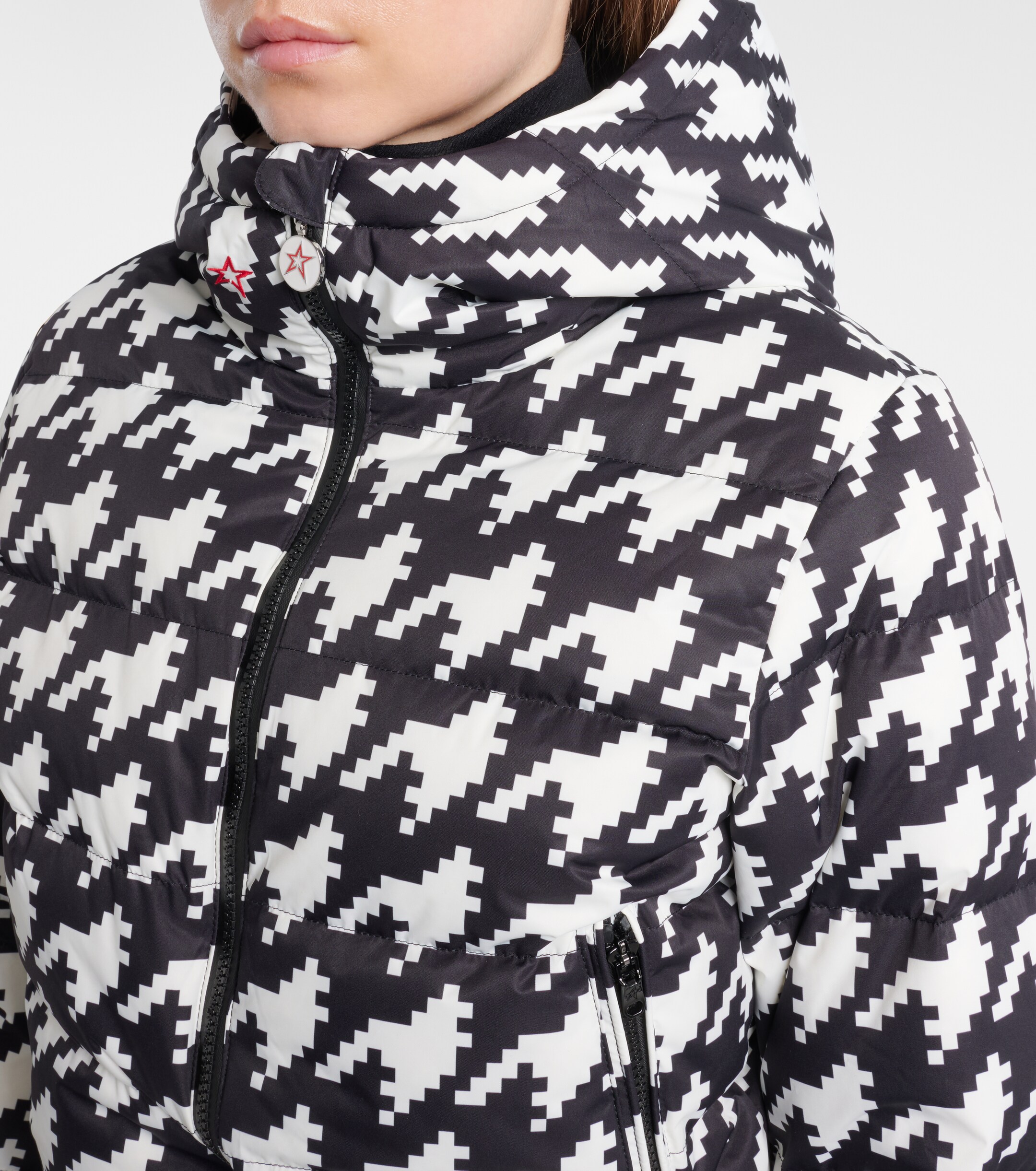 PERFECT MOMENT Perfect Moment Polar Flare houndstooth down ski suit