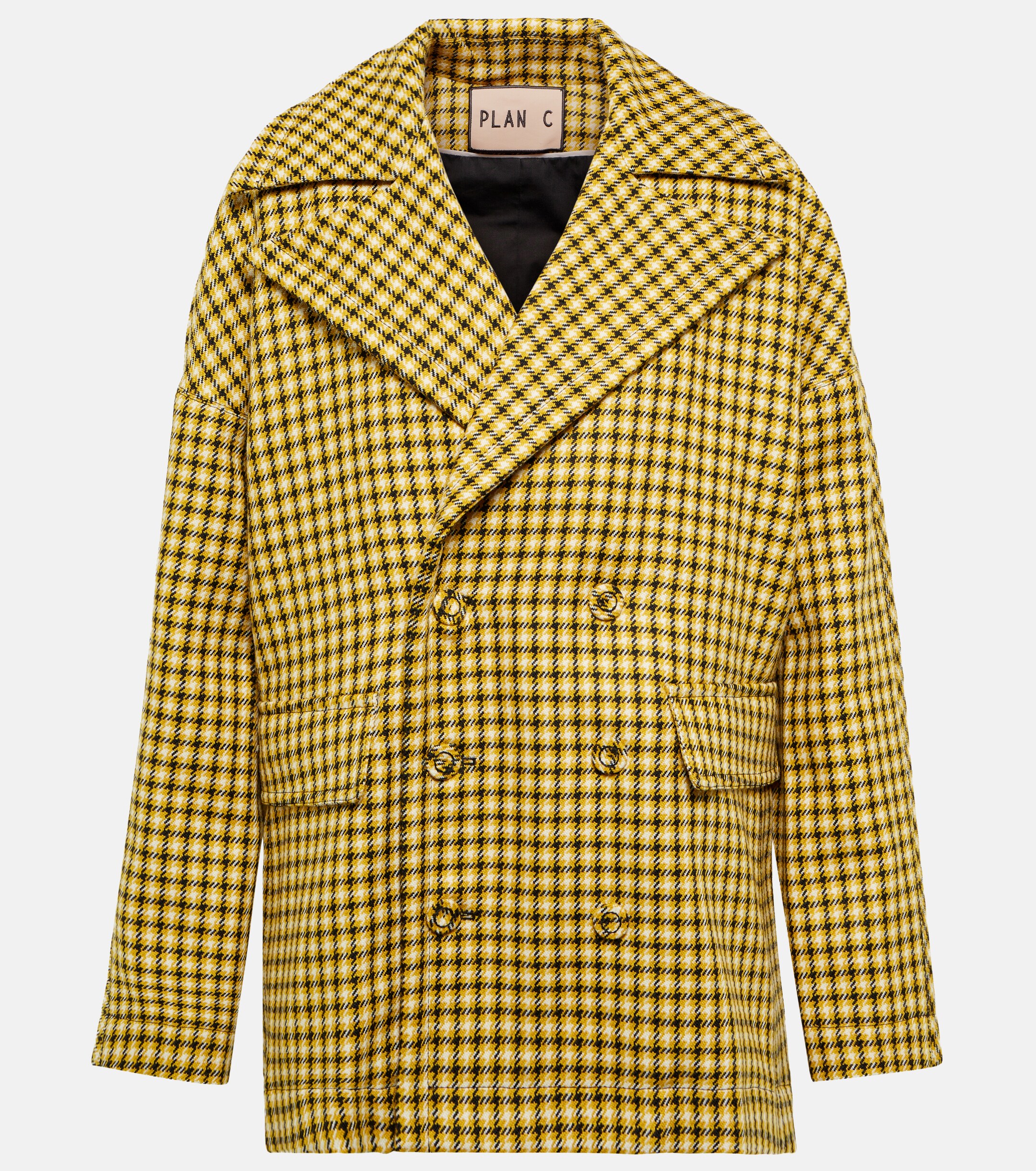 Plan C Houndstooth wool blazer thumbnail