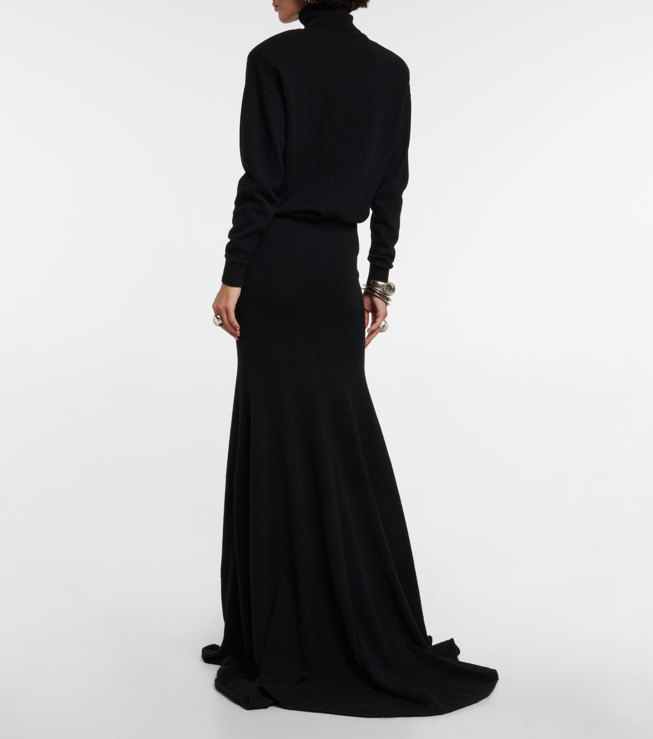 Saint Laurent Turtleneck cashmere sweater dress thumbnail