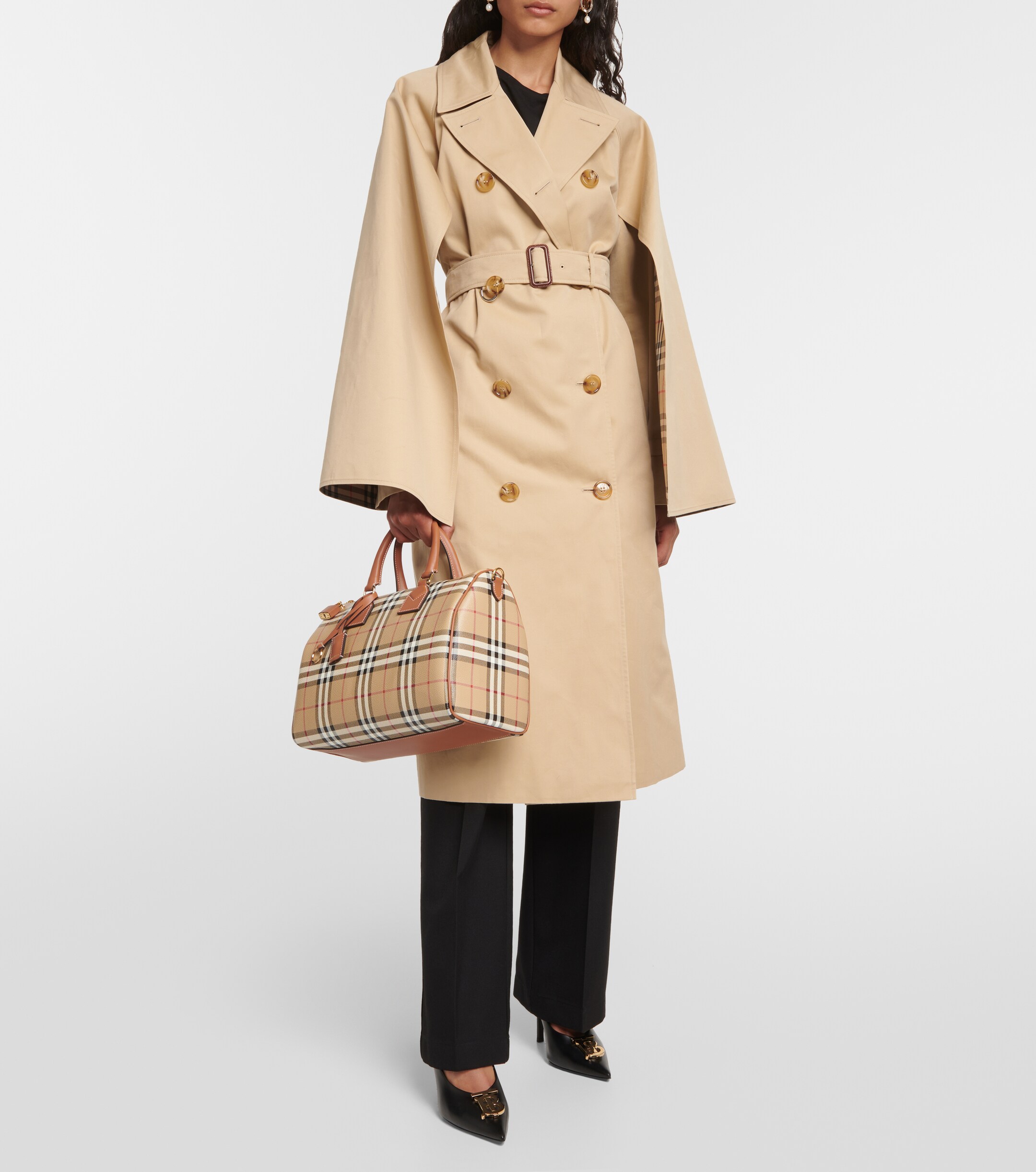 Burberry Burberry Check Medium canvas tote bag