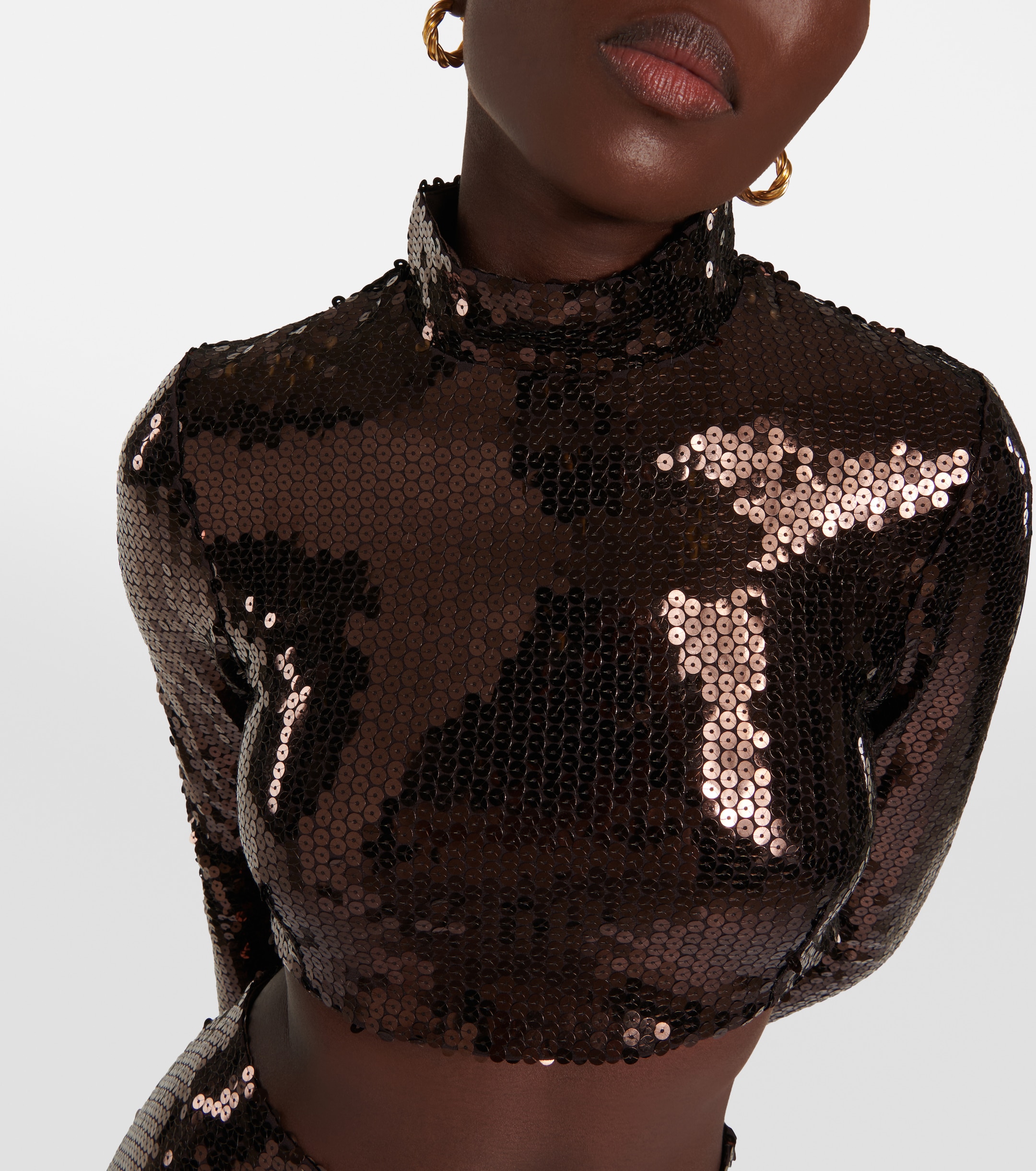 Taller Marmo Cherilyn sequined crop top