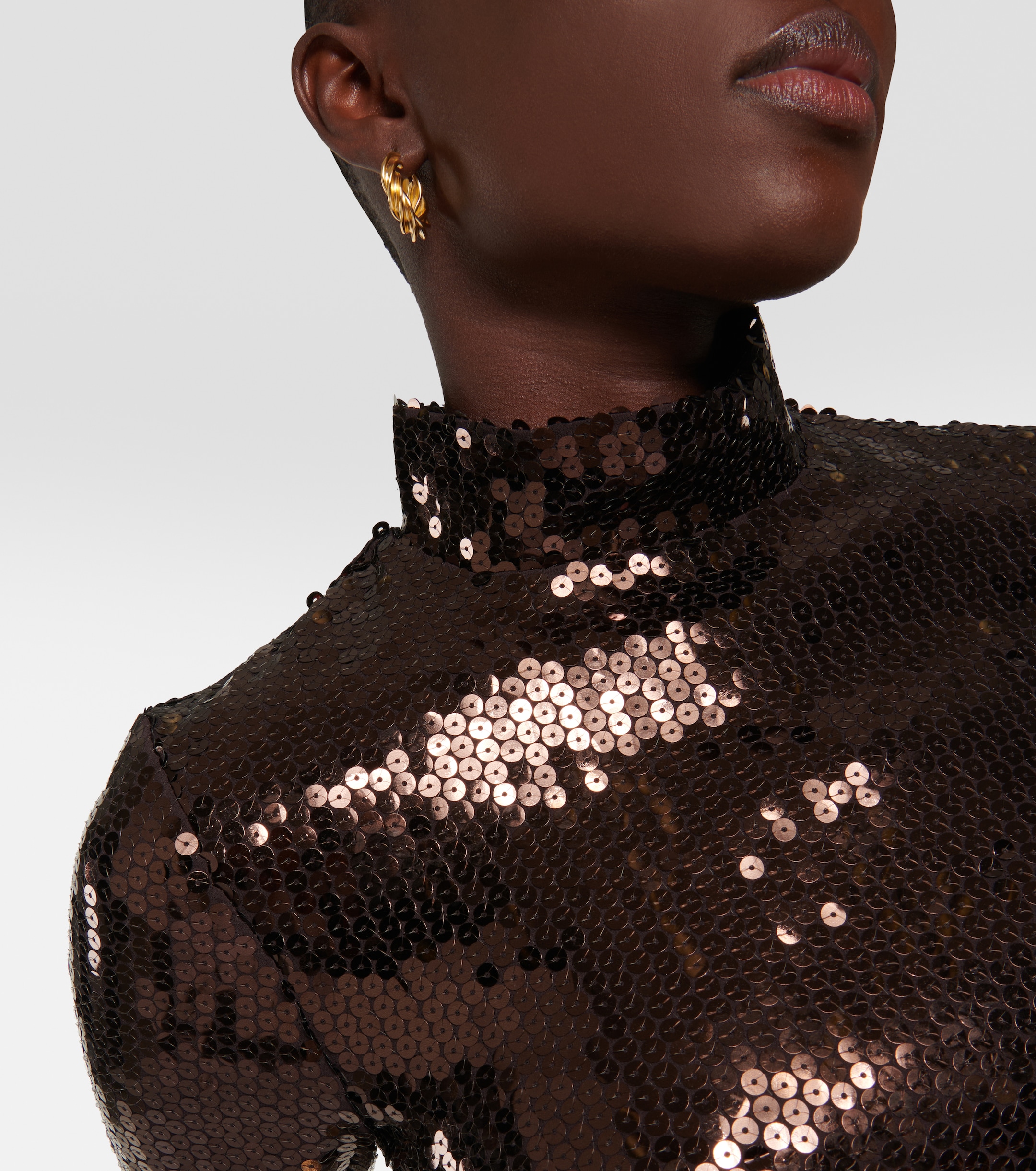 Taller Marmo Cherilyn sequined crop top