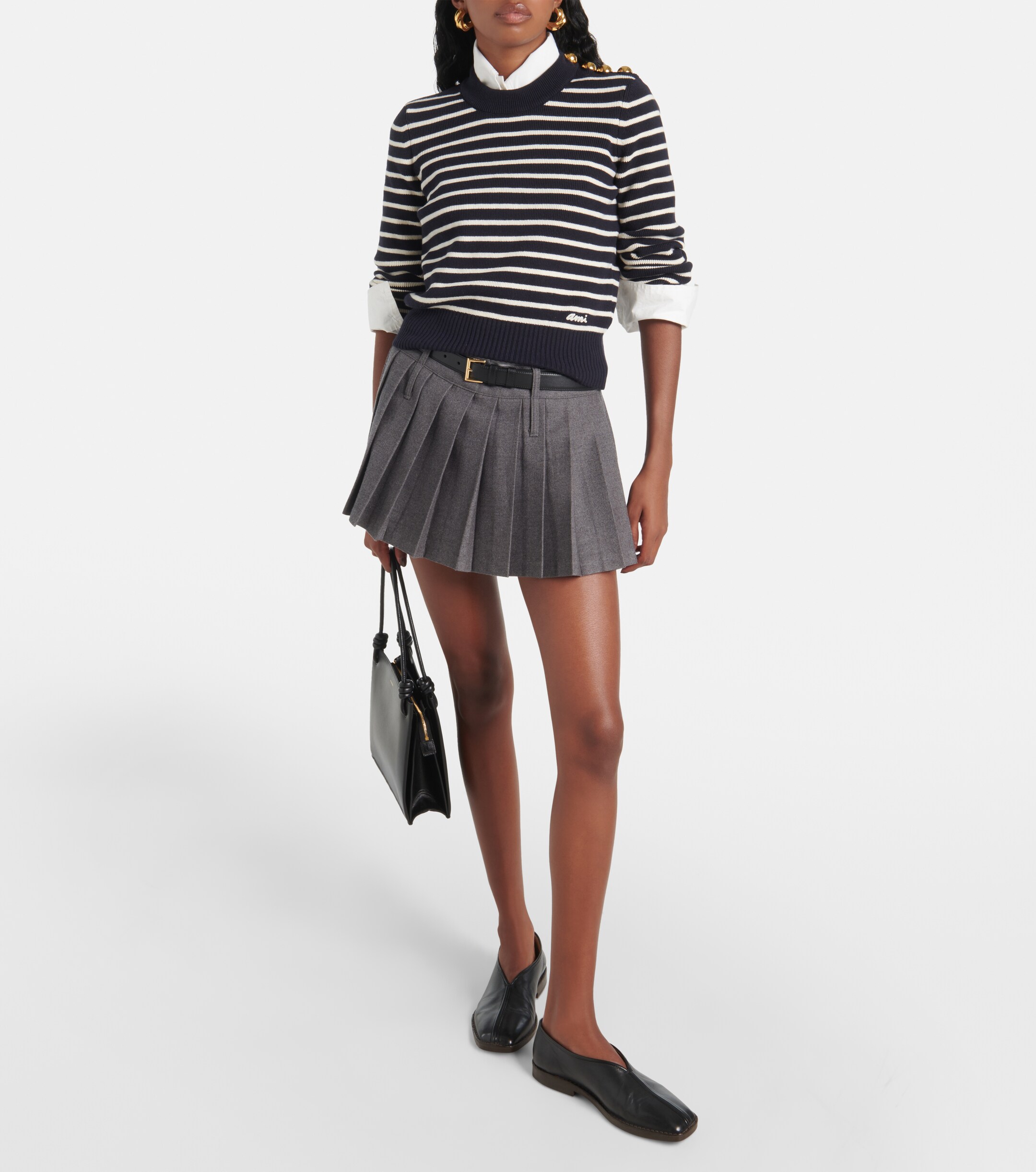 Ami Paris Sailor cotton and wool sweater