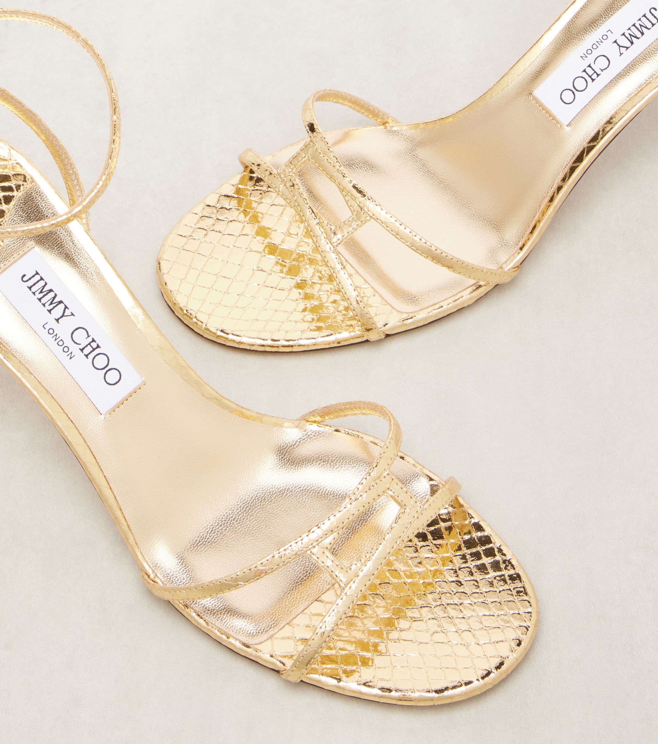 JIMMY CHOO - 1998 Leo 65 metallic leather sandals | Plush
