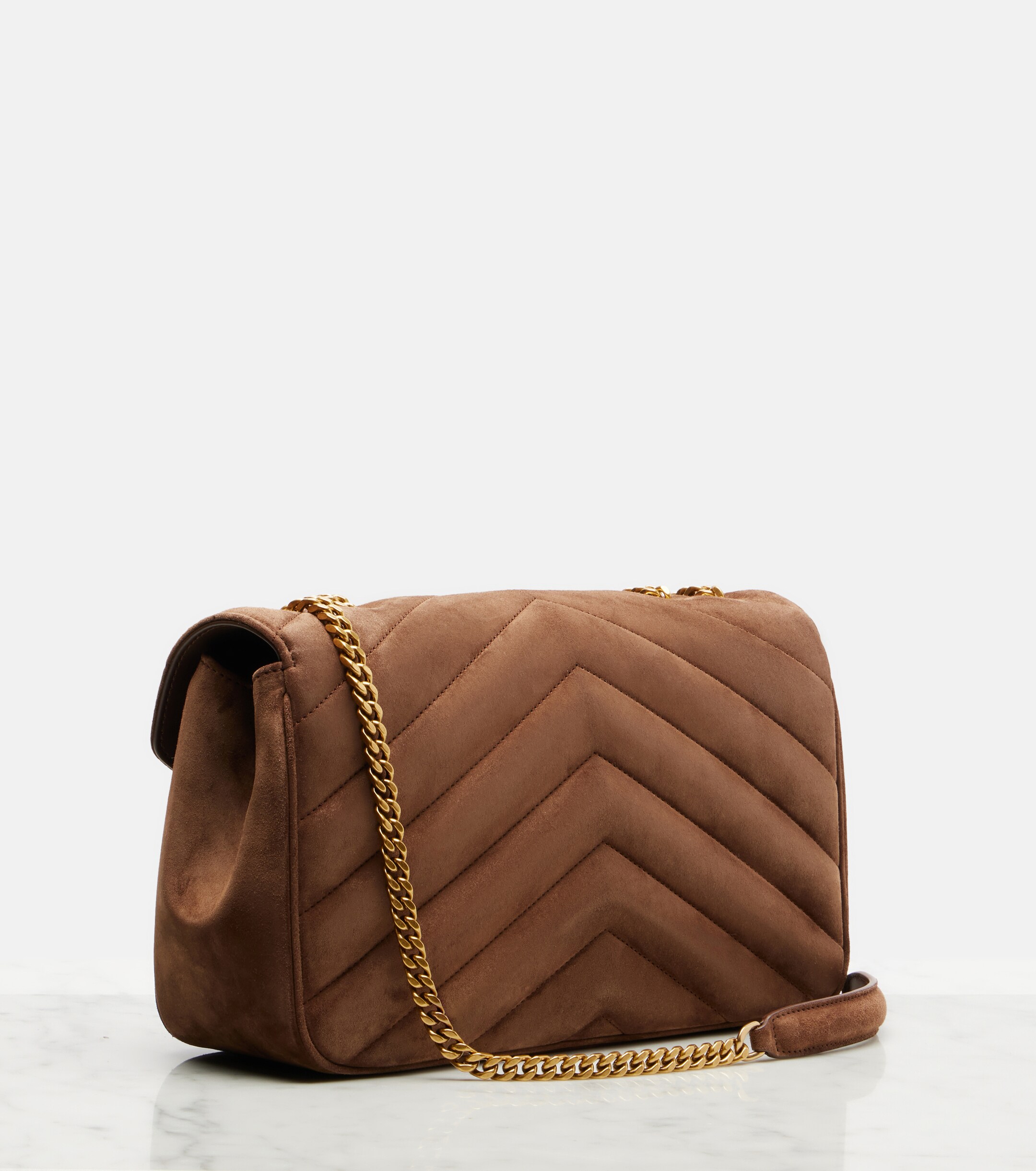 Saint Laurent Loulou Medium suede shoulder bag