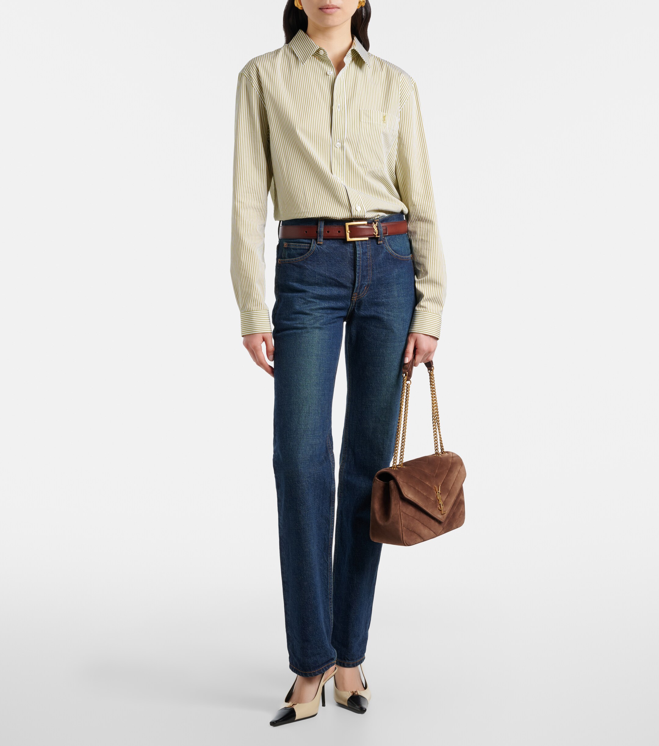 Saint Laurent Loulou Medium suede shoulder bag