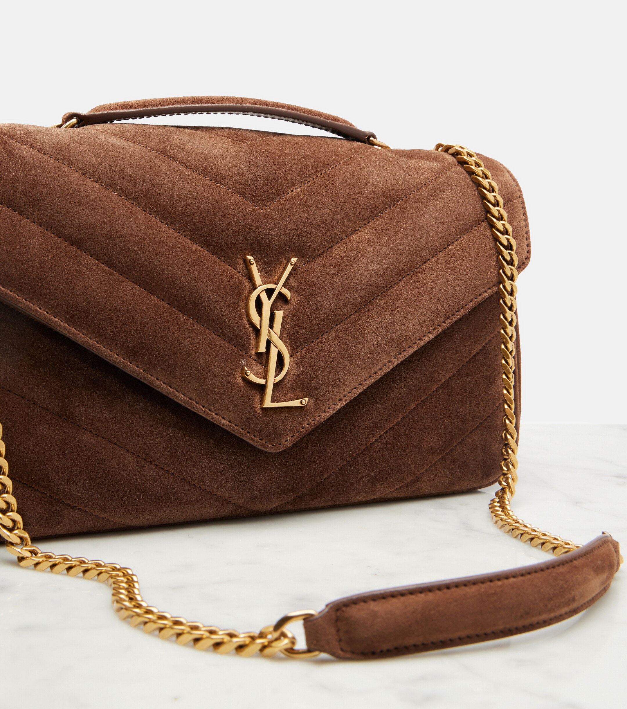 Saint Laurent Loulou Medium suede shoulder bag