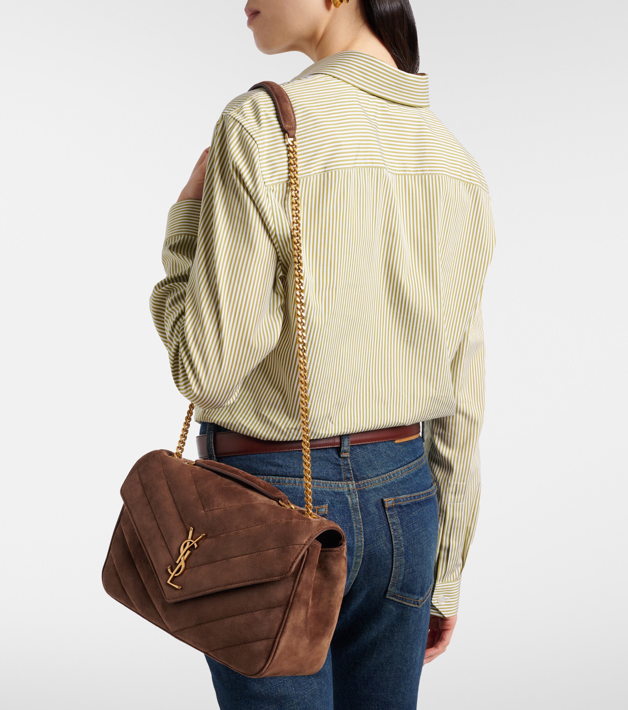 Saint Laurent Loulou Medium suede shoulder bag