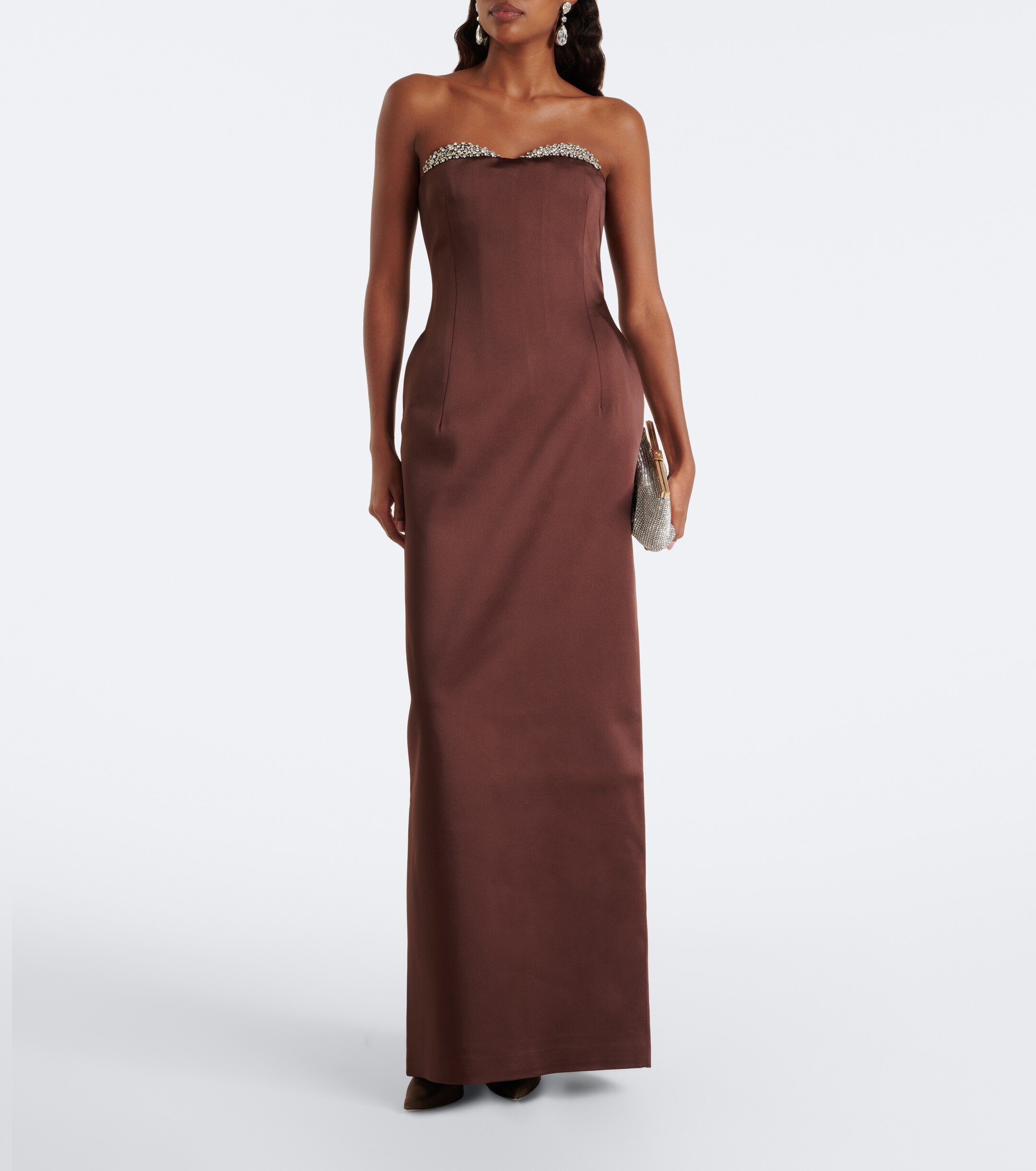 The New Arrivals Ilkyaz Ozel The New Arrivals Ilkyaz Ozel Embellished satin bustier gown