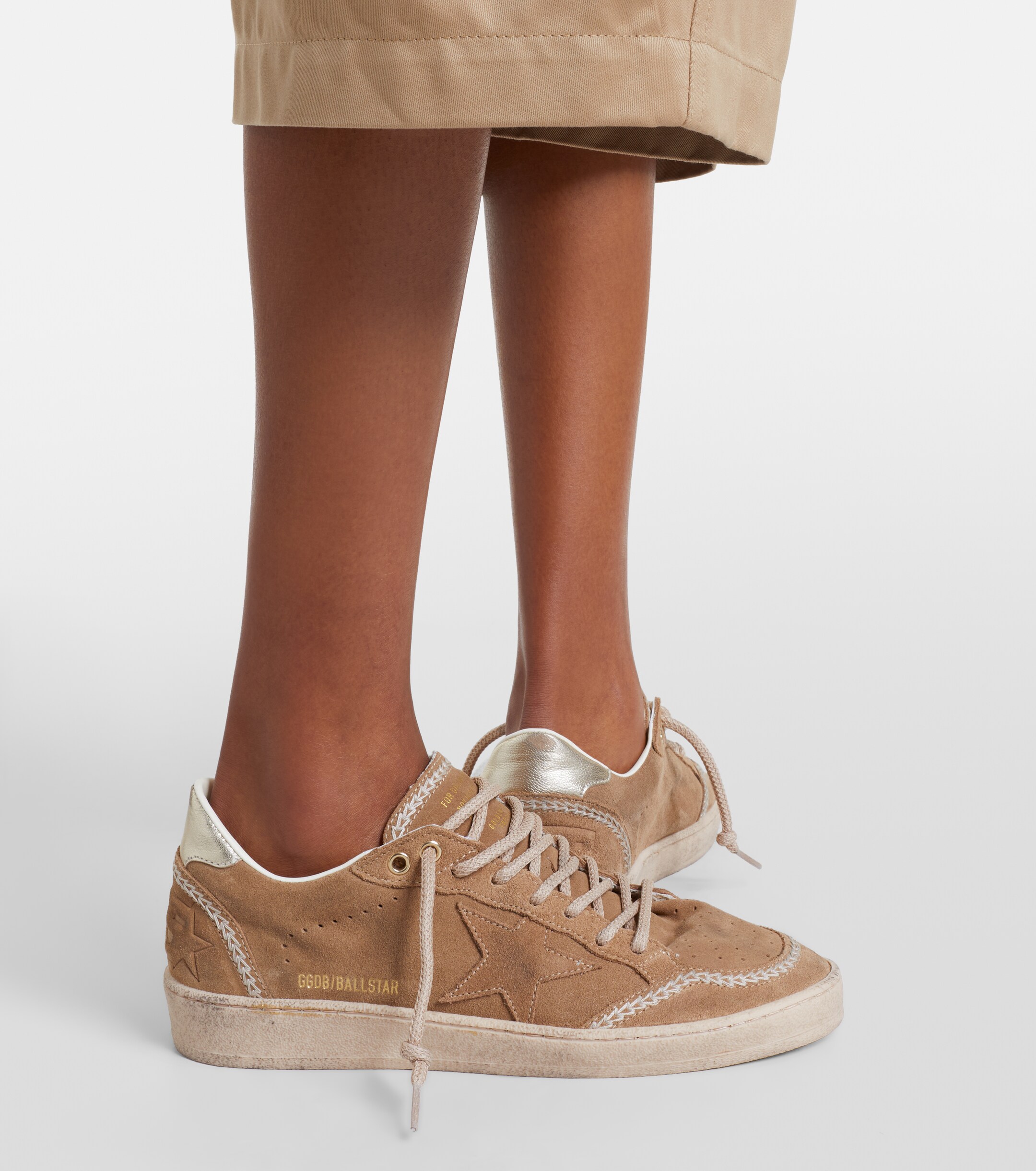 Golden Goose Golden Goose Ball Star embroidered suede sneakers