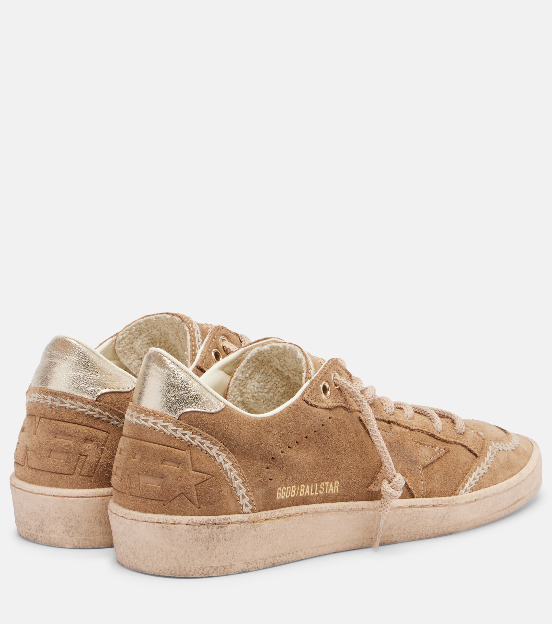 Golden Goose Golden Goose Ball Star embroidered suede sneakers