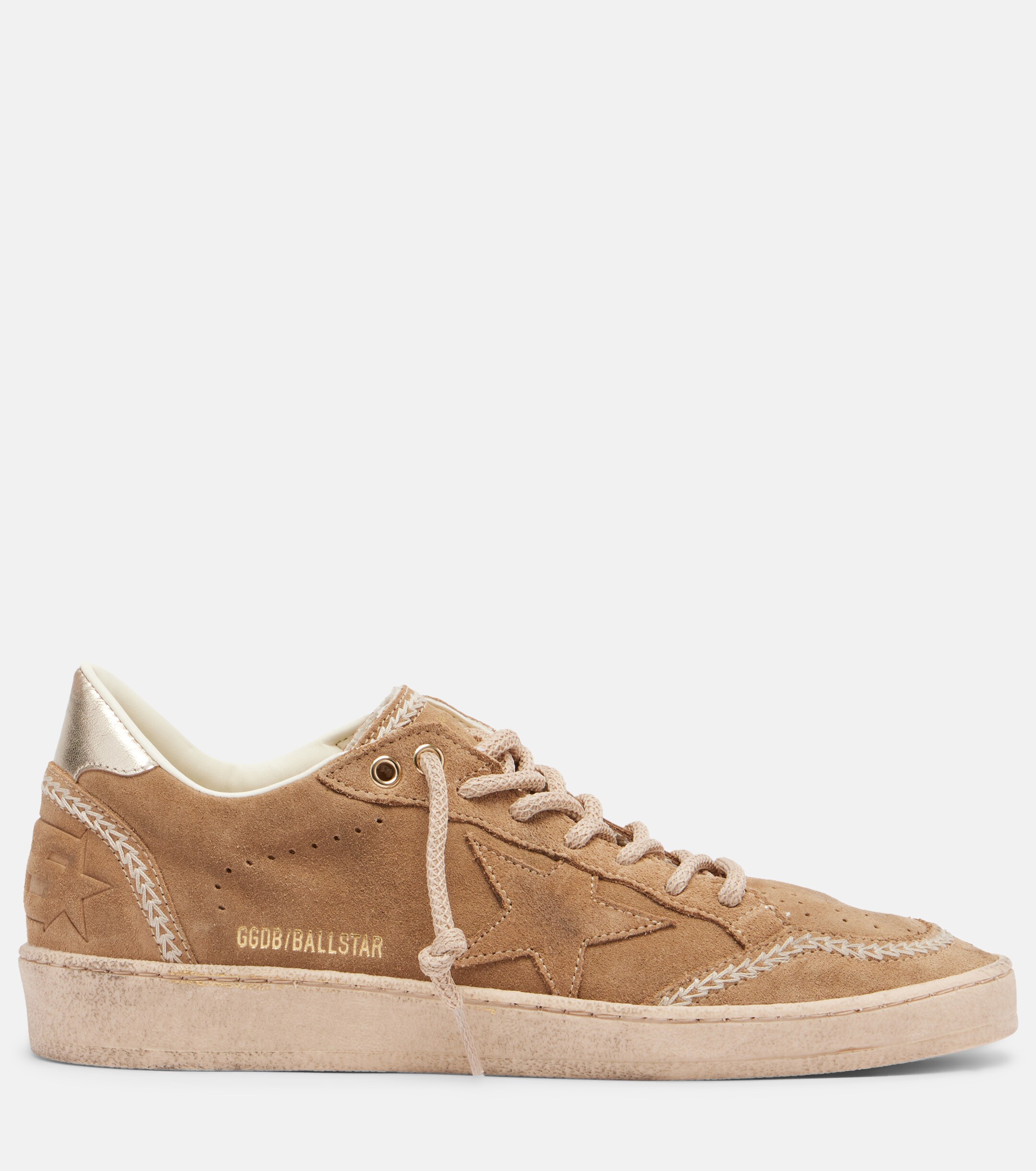Golden Goose Golden Goose Ball Star embroidered suede sneakers
