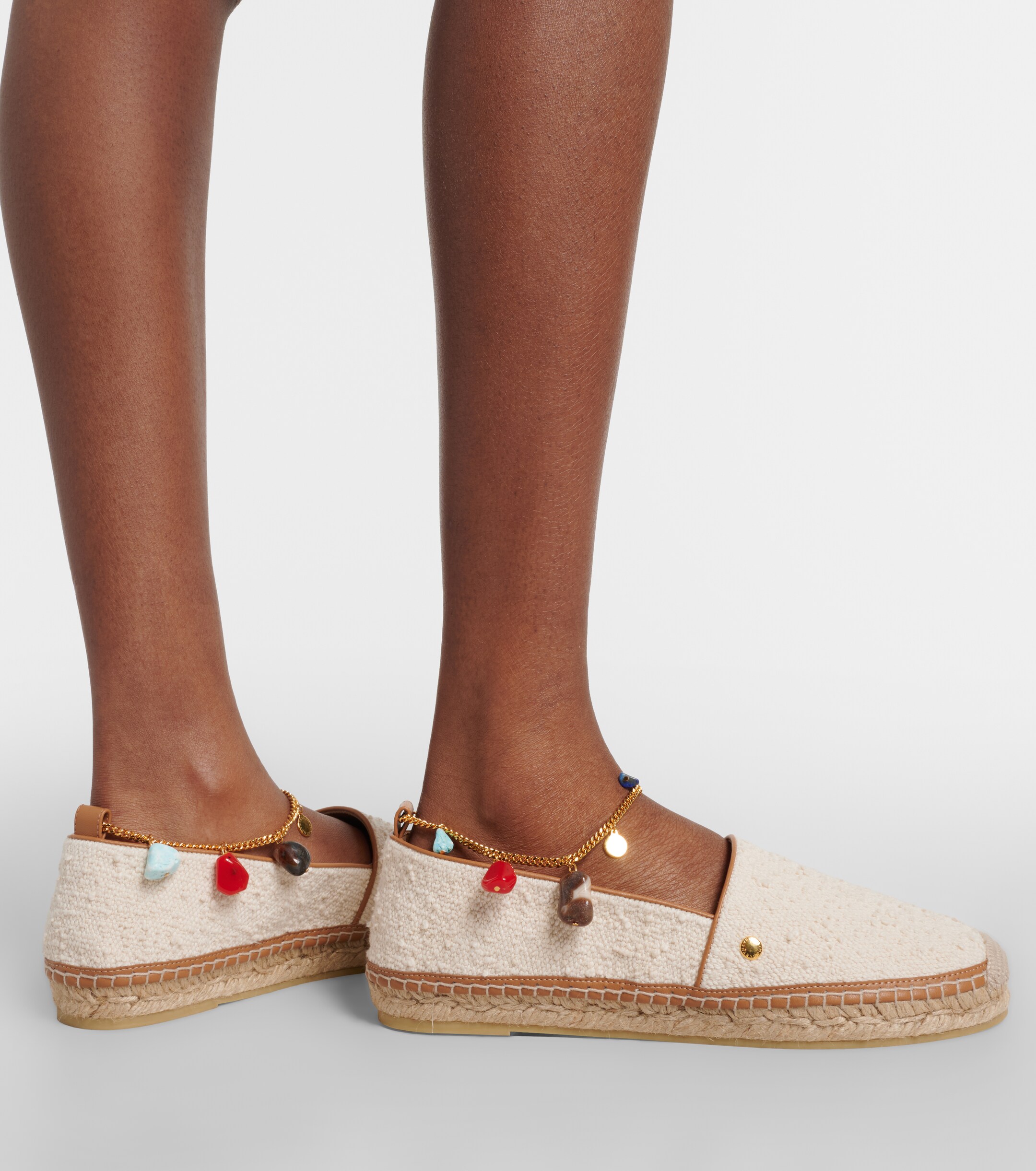 Stella McCartney Stella McCartney Gaia embellished canvas espadrilles