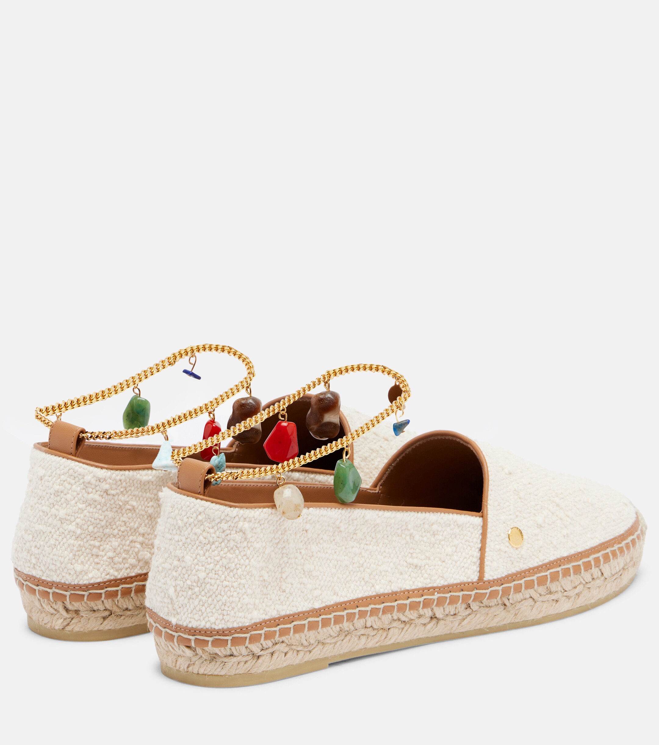 Stella McCartney Stella McCartney Gaia embellished canvas espadrilles