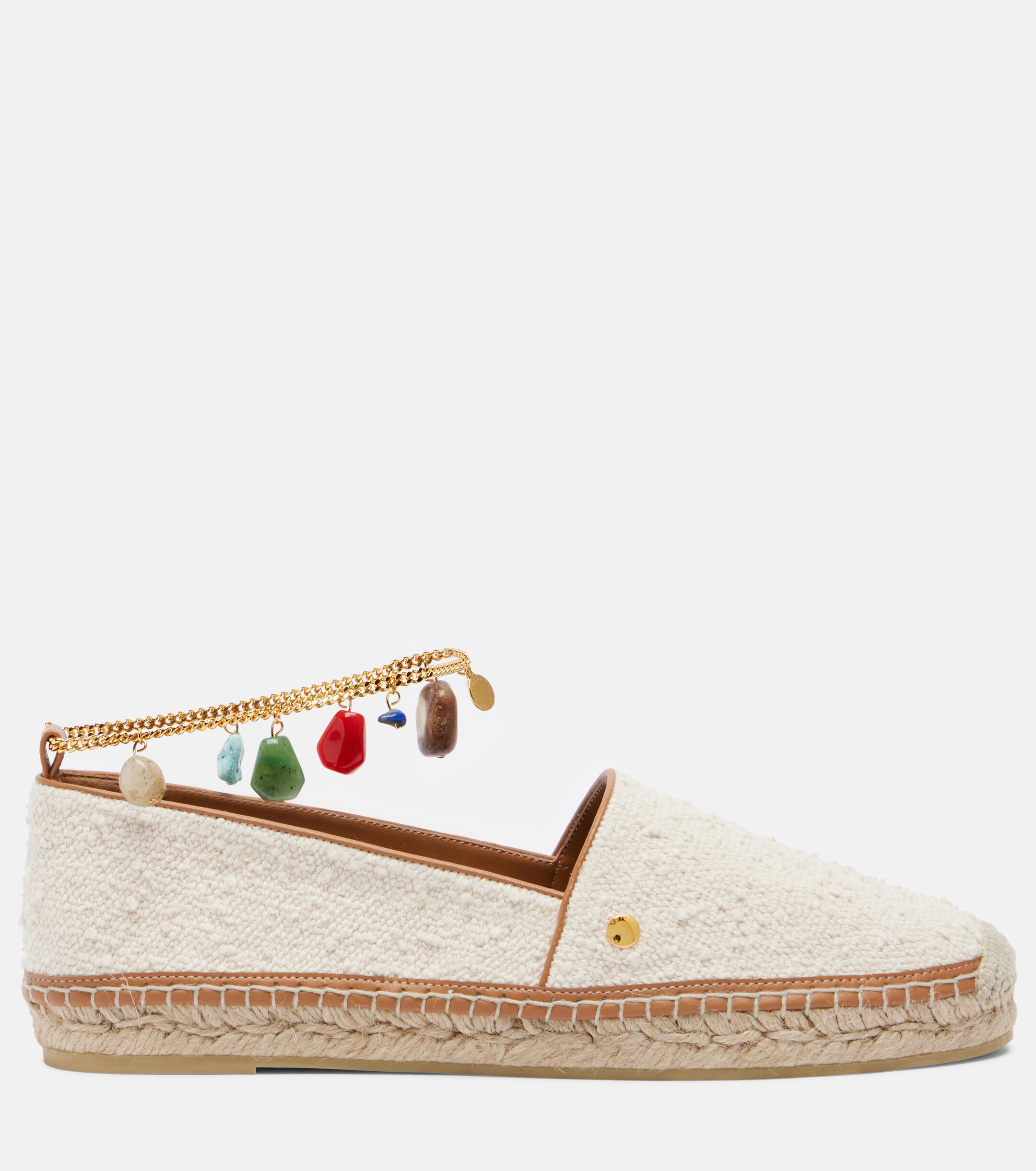 Stella McCartney Stella McCartney Gaia embellished canvas espadrilles