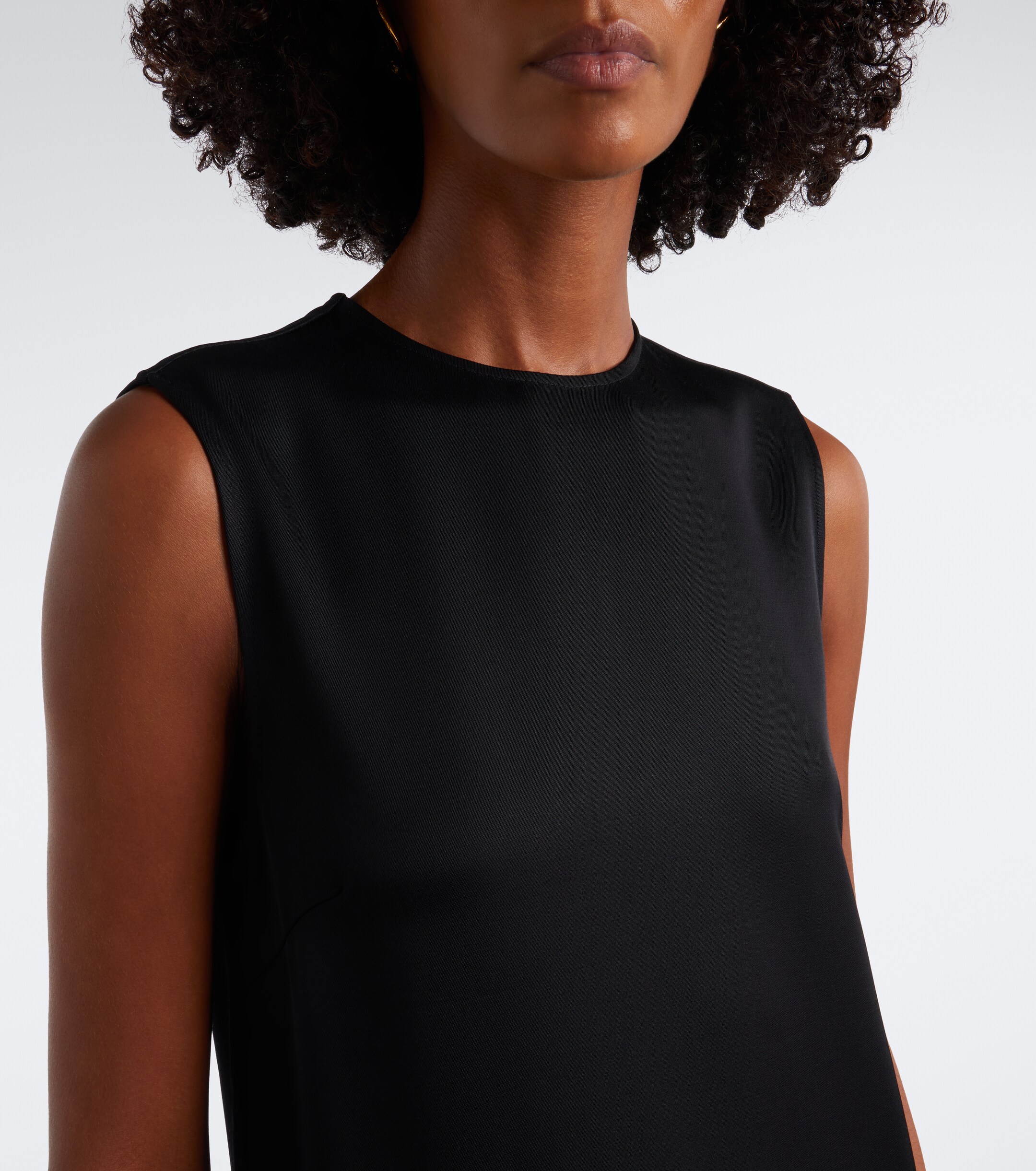 LOULOU DE SAISON Loulou de Saison Sonia feather-trimmed midi dress