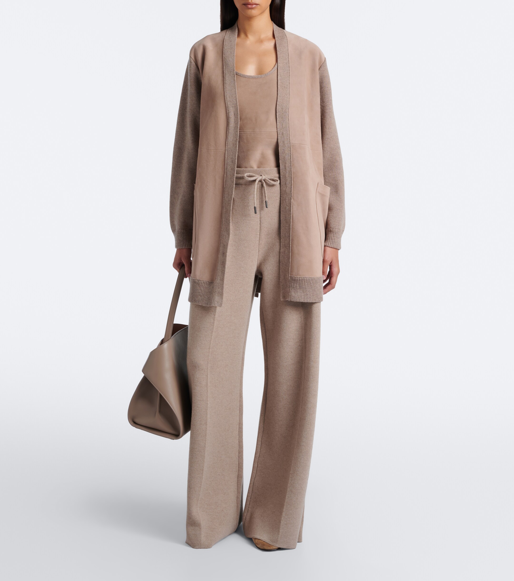 Max Mara Max Mara Pleated wool and cashmere wide-leg pants