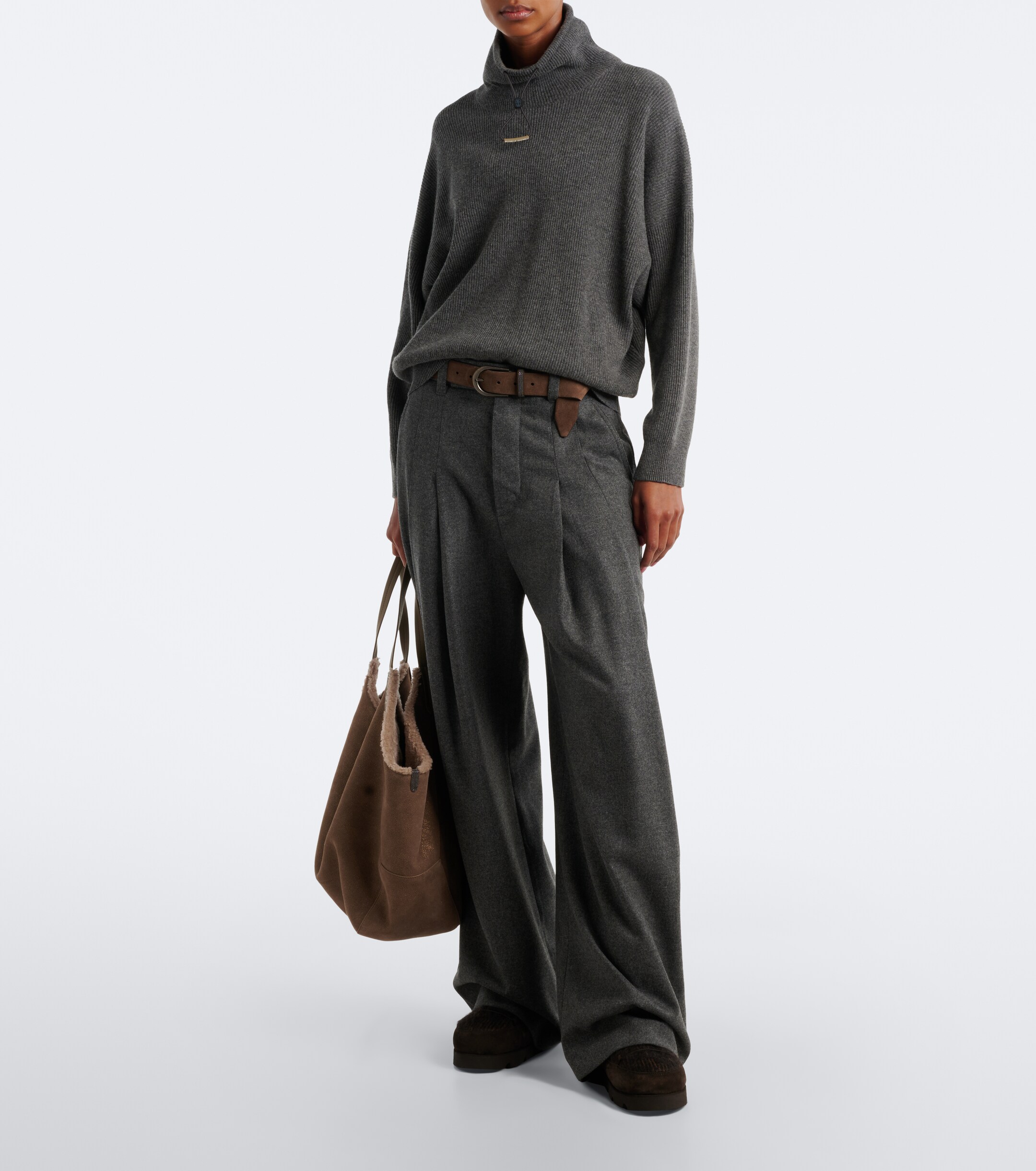 Brunello Cucinelli Brunello Cucinelli Wool, silk, and cashmere turtleneck sweater
