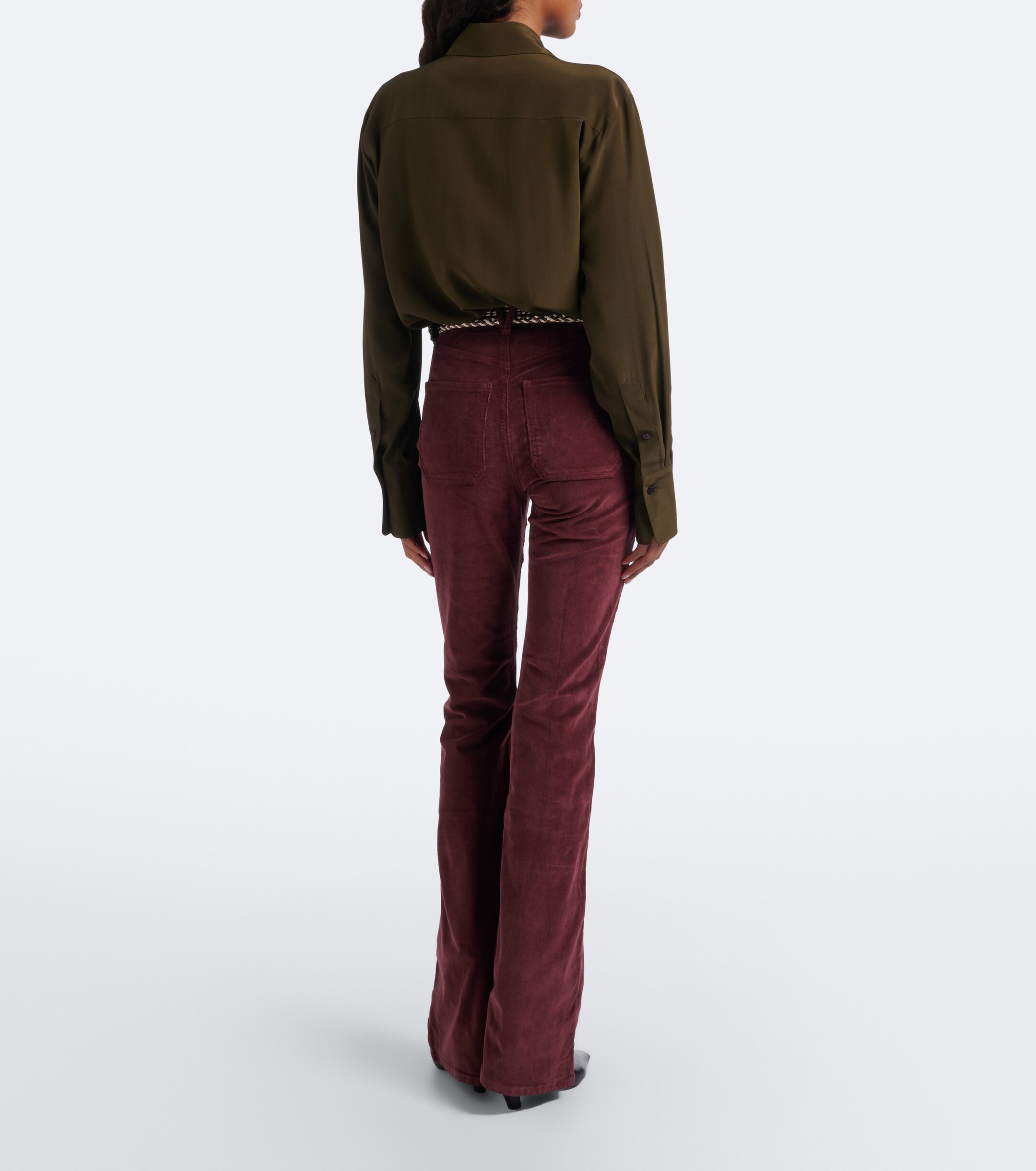 Veronica Beard Veronica Beard Beverly cotton corduroy flared pants