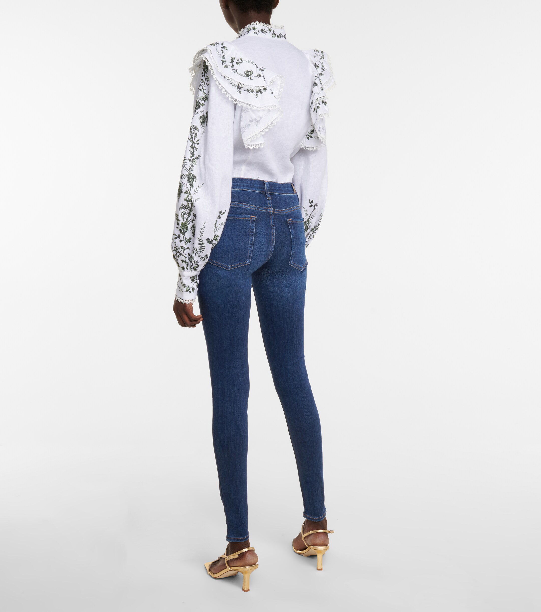 7 For All Mankind Slim Illusion Luxe high-rise skinny jeans