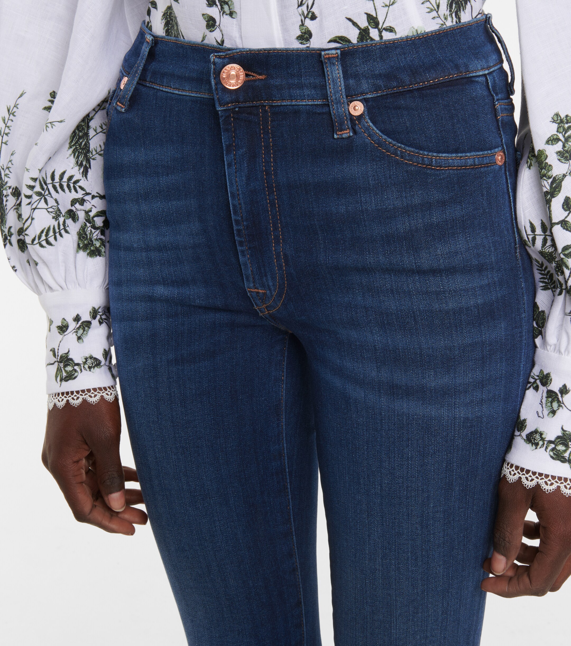7 For All Mankind Slim Illusion Luxe high-rise skinny jeans