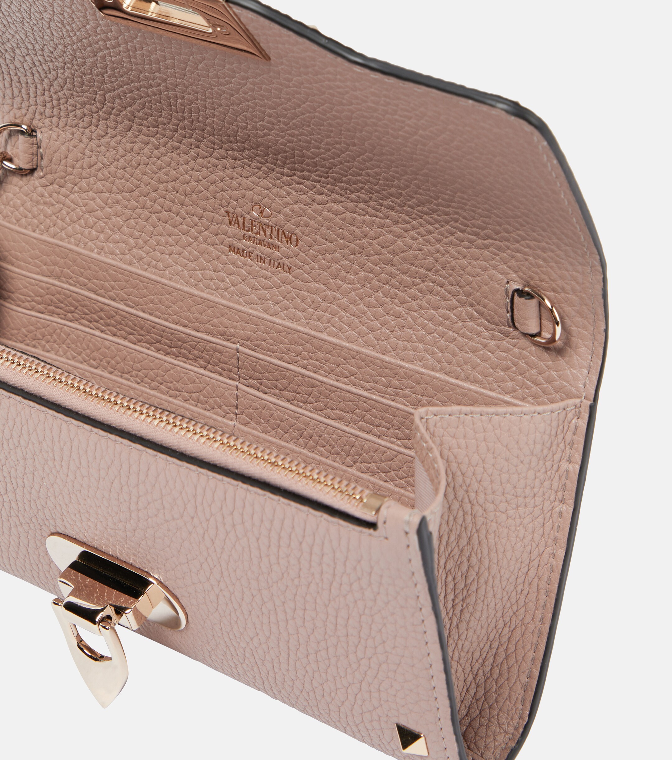 Valentino Garavani Rockstud Mini leather wallet on chain thumbnail