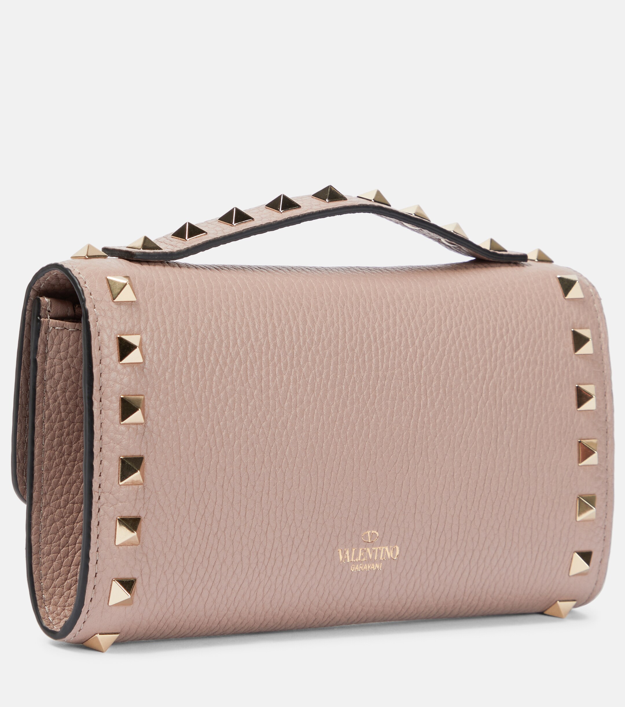 Valentino Garavani Rockstud Mini leather wallet on chain thumbnail