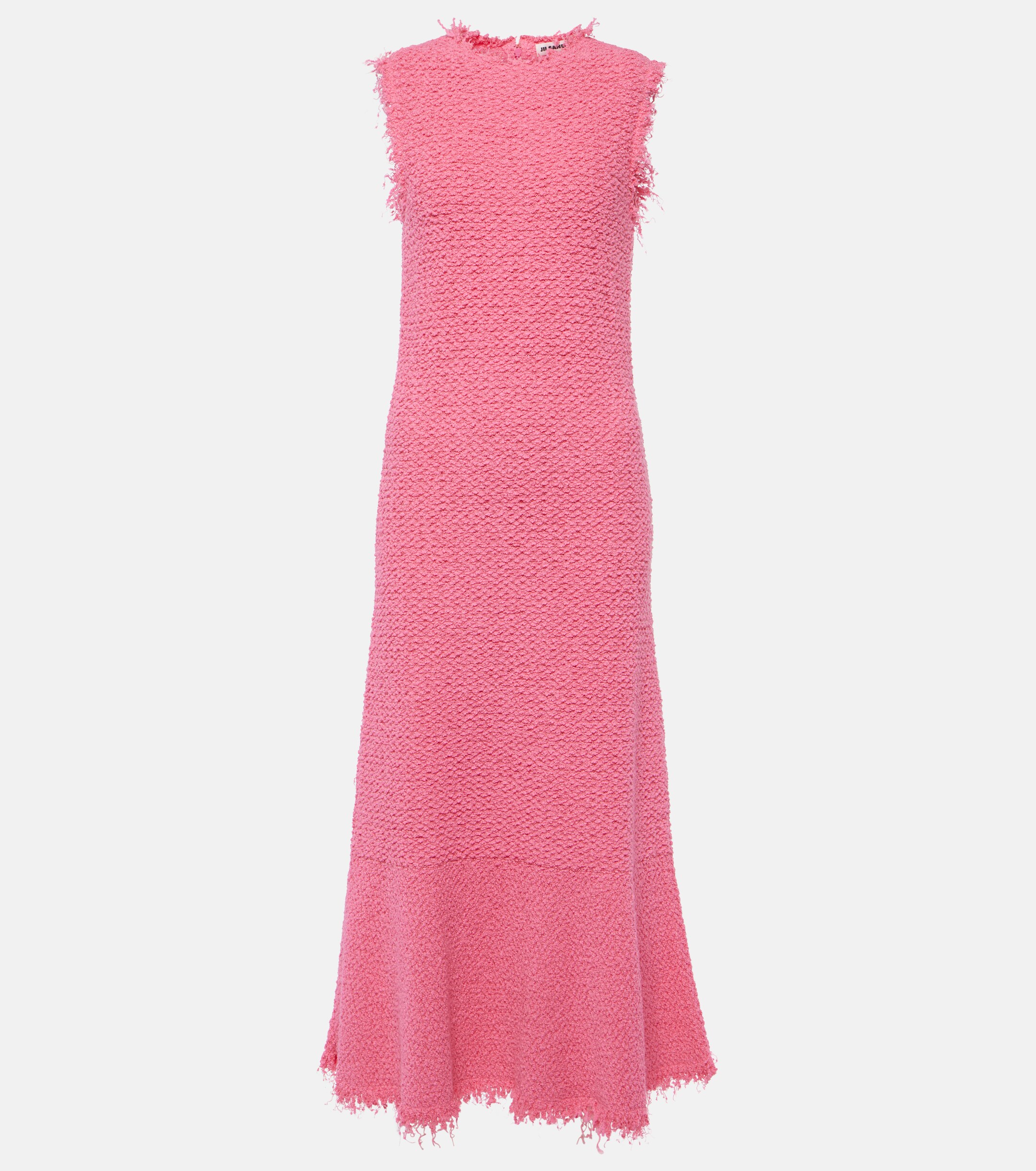 Jil Sander Cotton-blend bouclé maxi dress