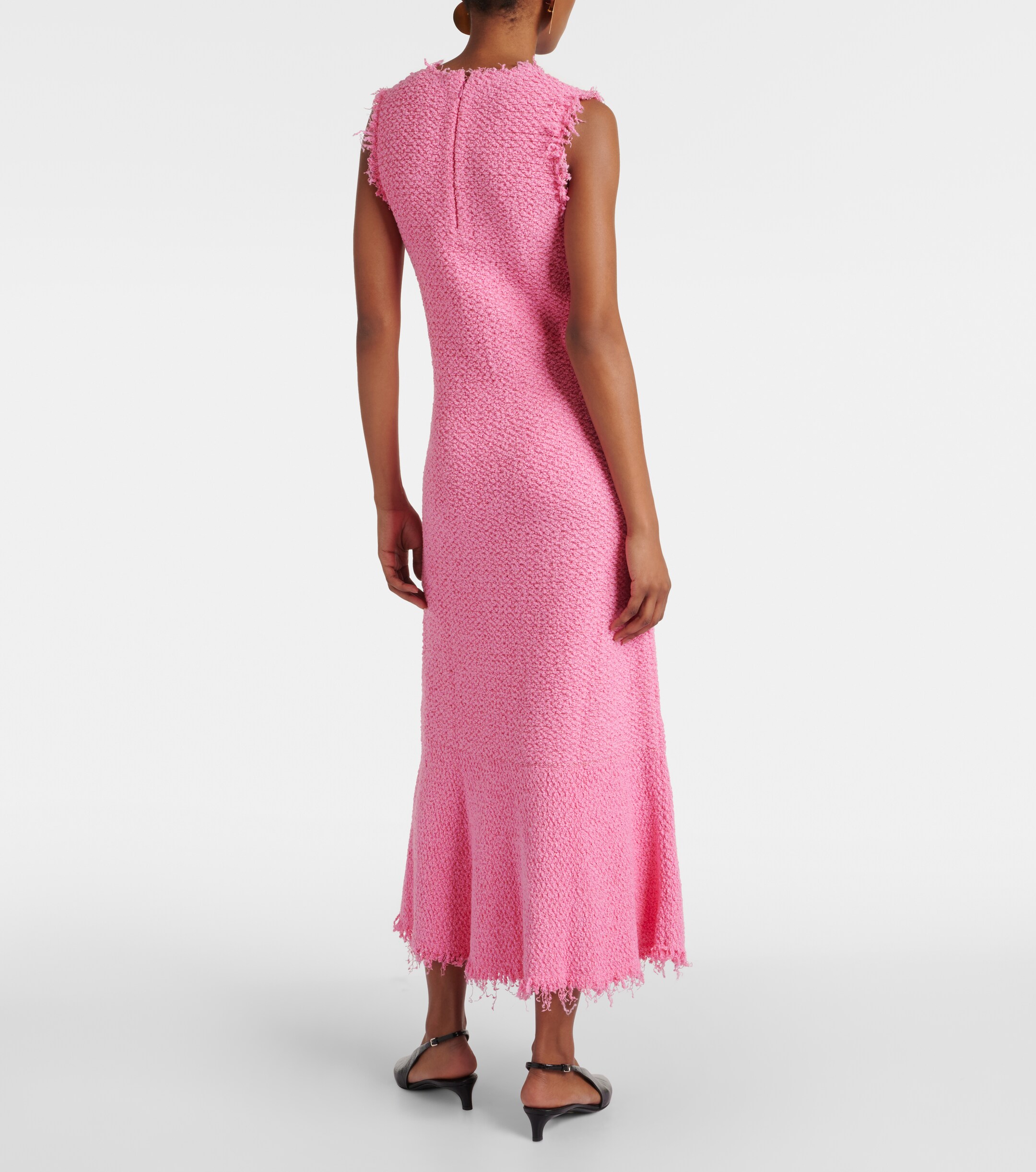 Jil Sander Cotton-blend bouclé maxi dress