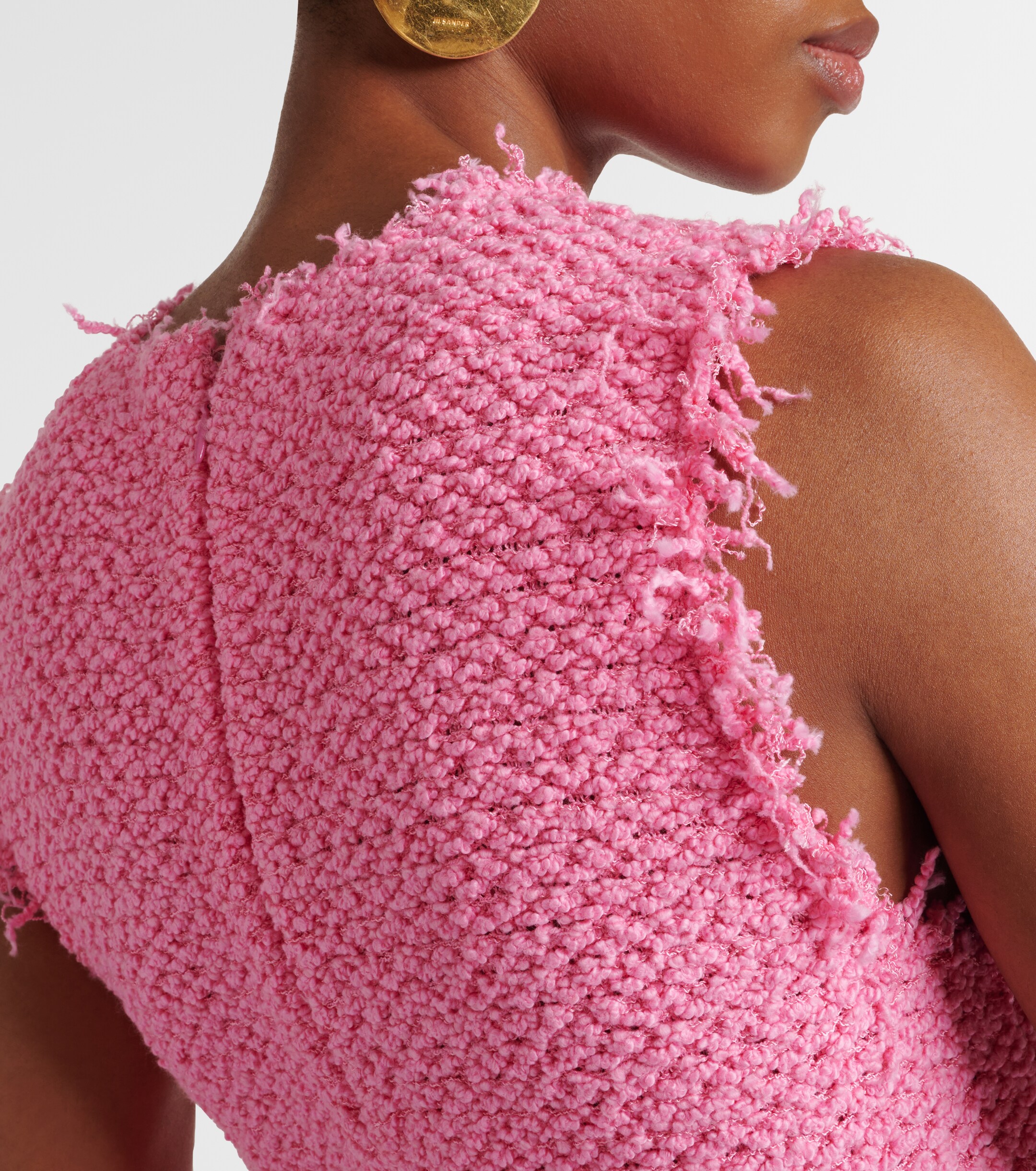 Jil Sander Cotton-blend bouclé maxi dress