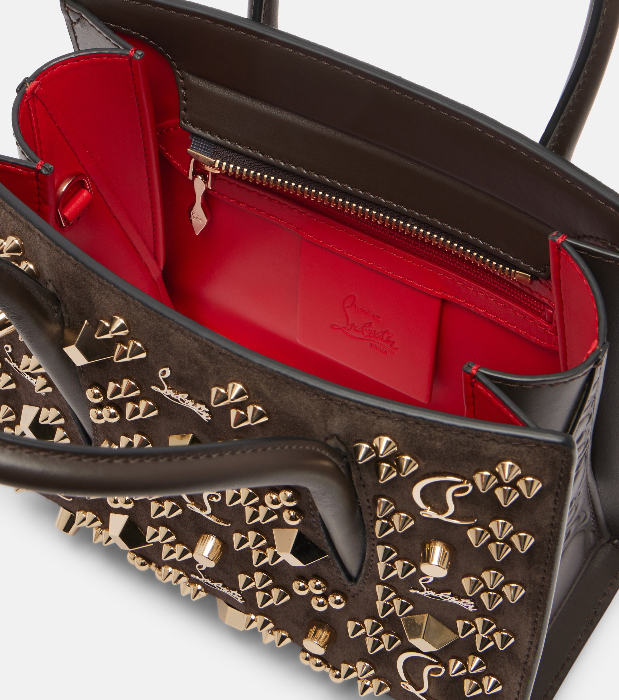 CHRISTIAN LOUBOUTIN Paloma Small embellished suede tote bag