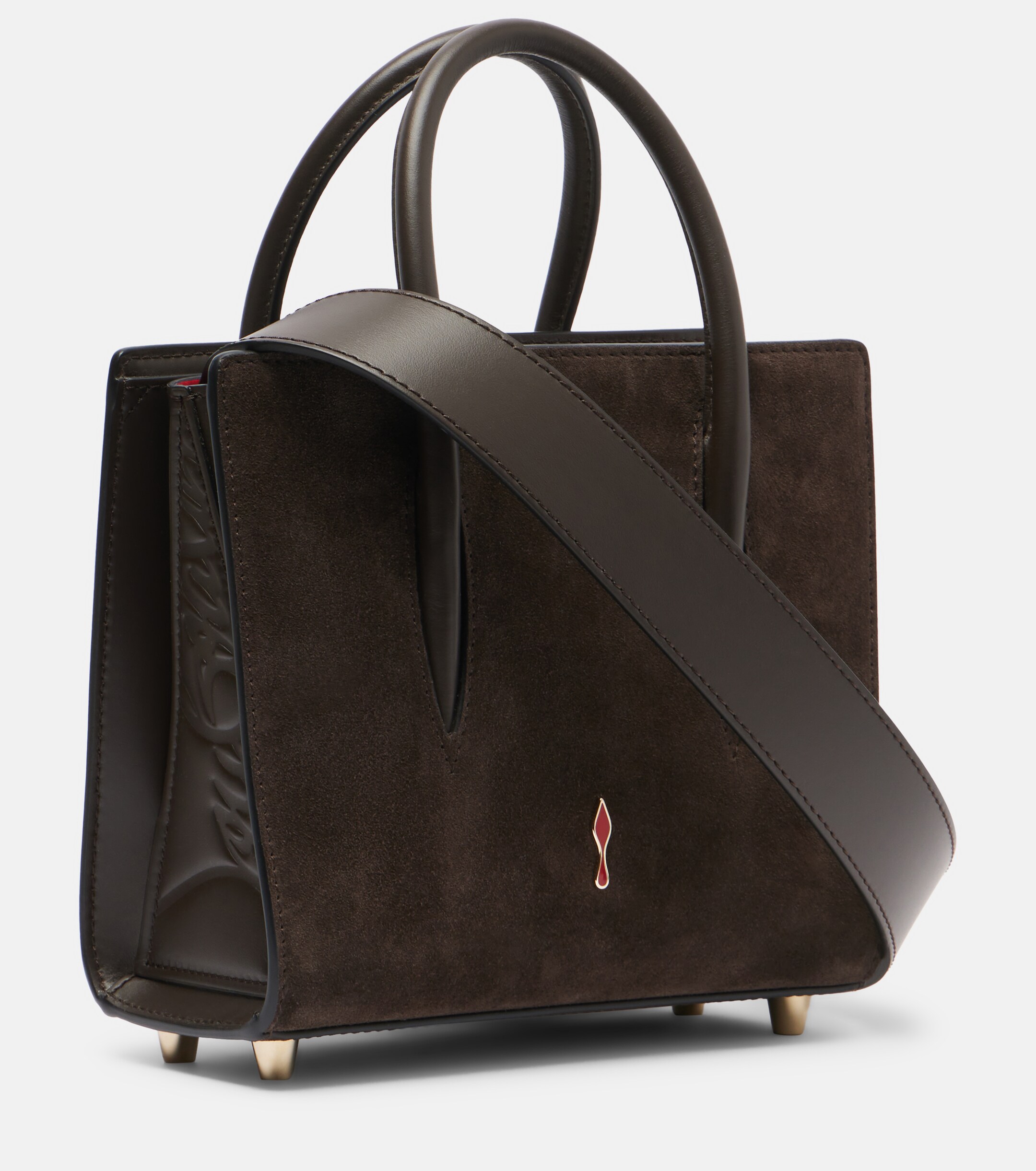 CHRISTIAN LOUBOUTIN Paloma Small embellished suede tote bag